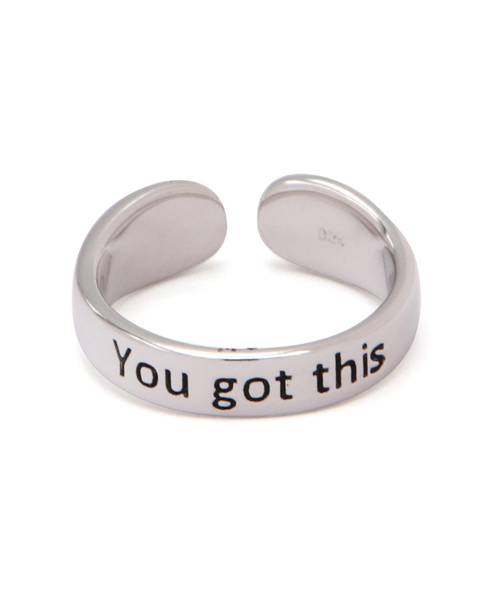 You Got This Sterling Silver Adjustable Inspirational Ring、mySite、topwebapps