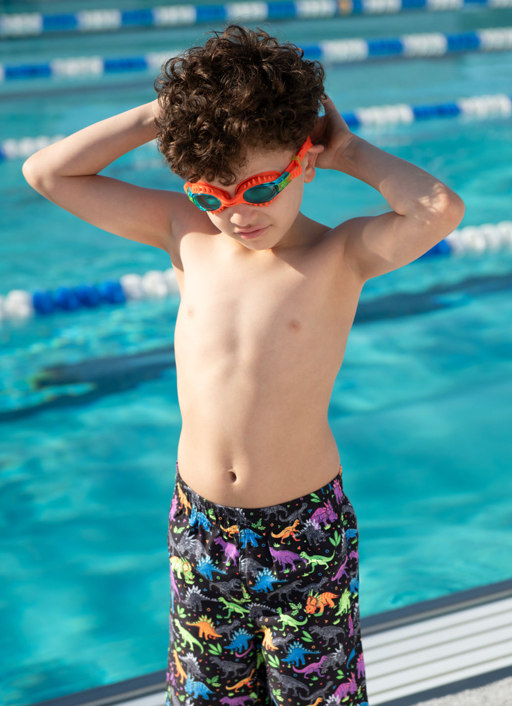 Dolfin Boys' Dinomite Swim Trunks (Toddler, Little Kid)、mySite、noshort