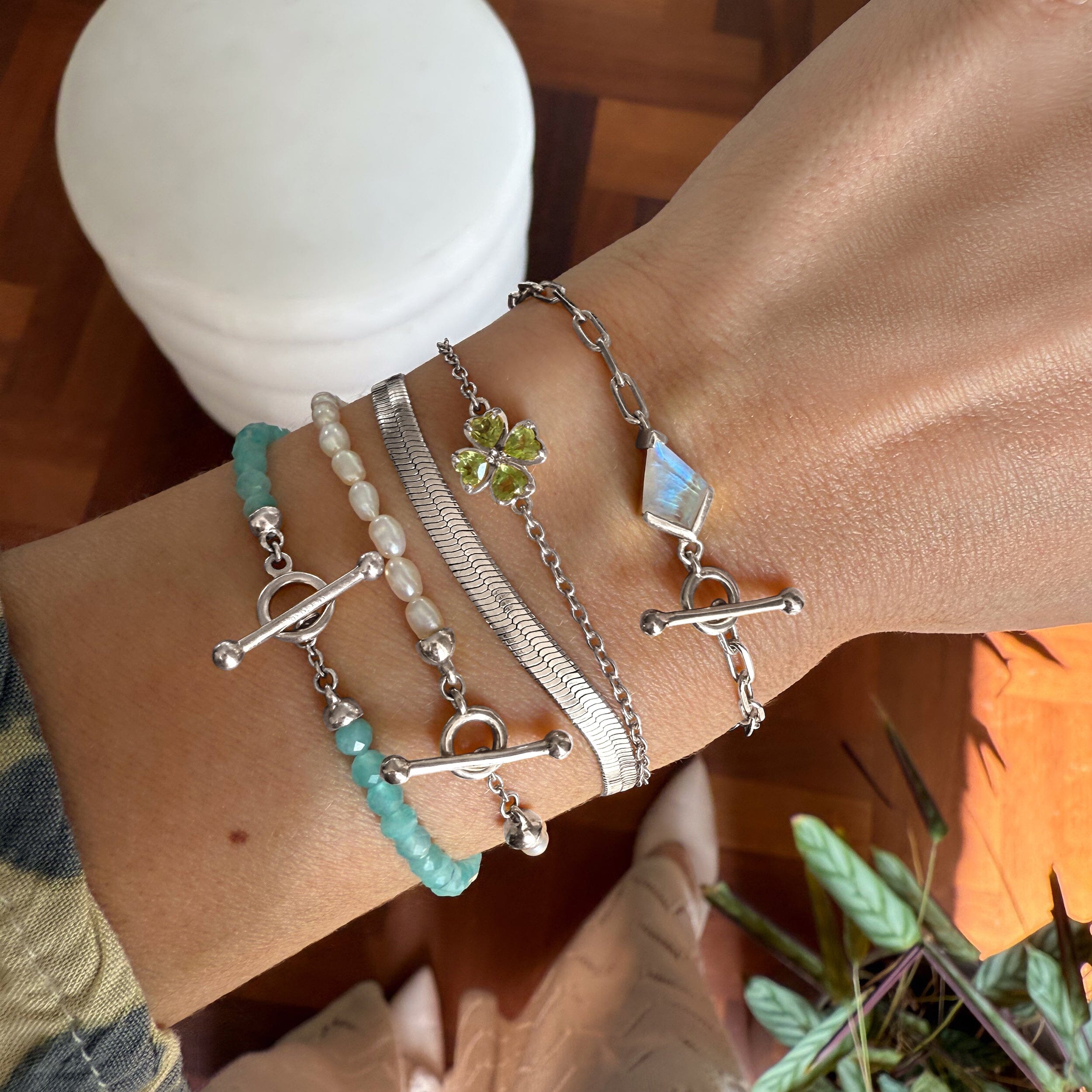 Rice Pearl T-Lock Bracelet - Raise Your Vibrations、mySite、hinf8tx79