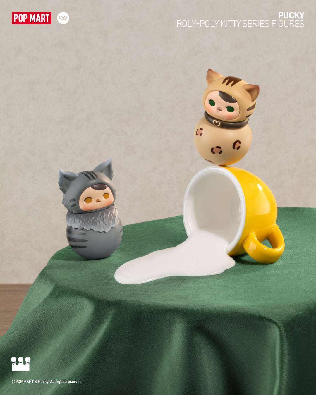  POP MART PUCKY Roly-Poly Kitty Series Figures、mySite、greenlandpopulation