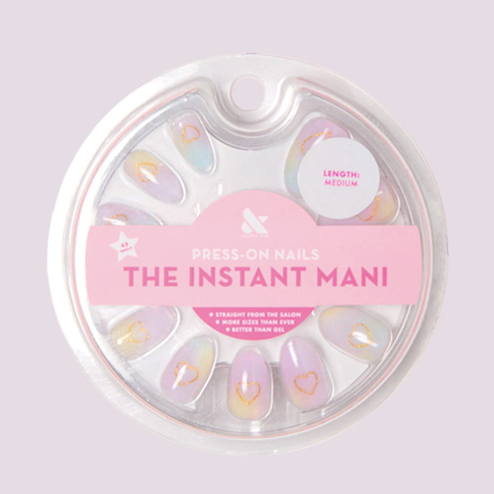 Glitter Heart Ombre | Almond | Medium、mySite、solidvoid