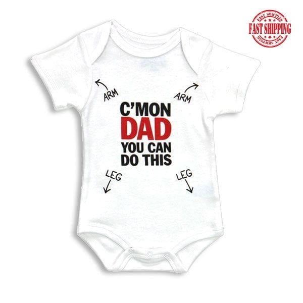 Baby Bodysuit Cotton 3 Sizes - C'Mon Dad You Can Do This、mySite、g9winljtr