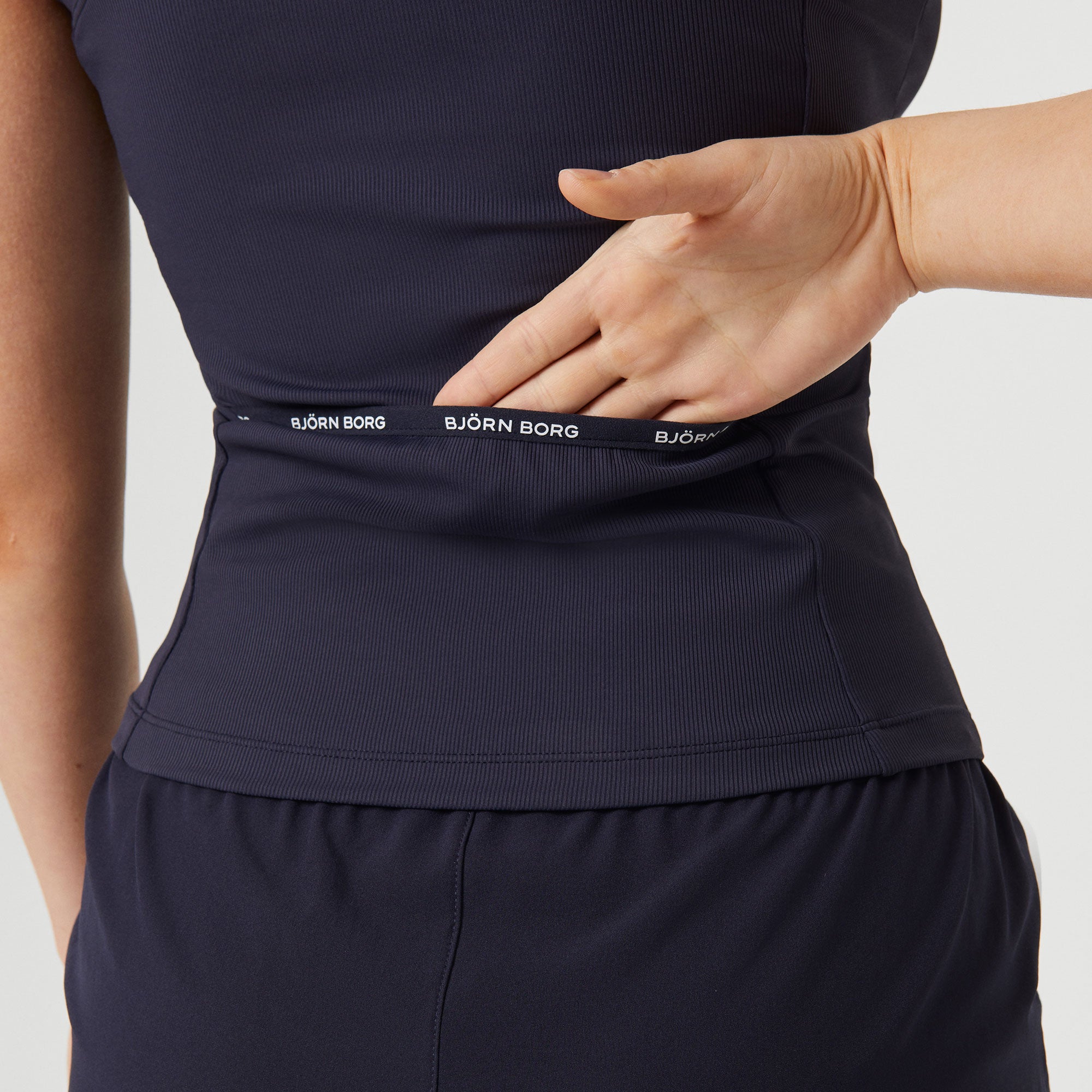 Bj枚rn Borg Ace Women's Rib Pocket Tennis Tank、mySite、neckold