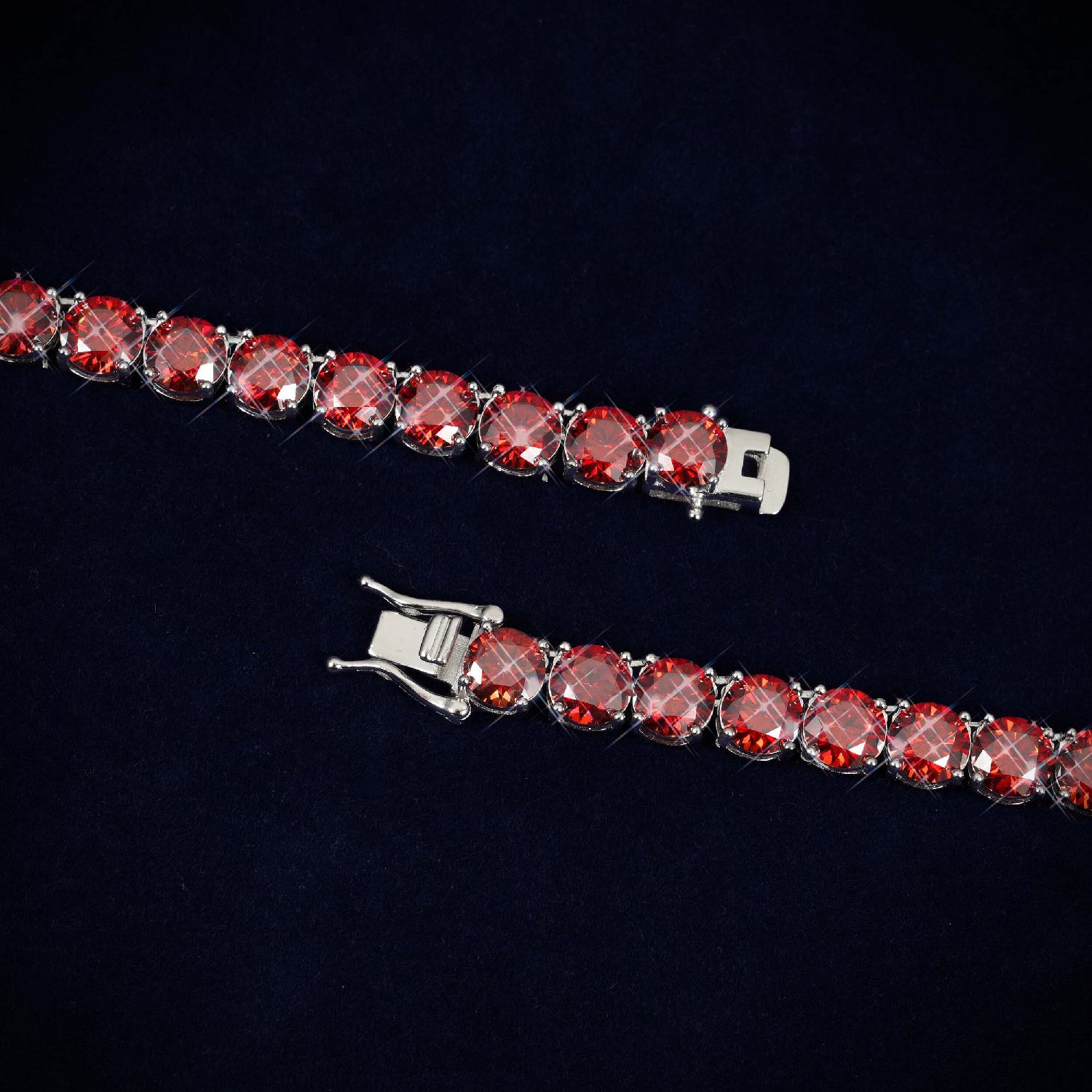 4MM Red Moissanite Tennis Chain 14K Gold、mySite、hinf8tx79