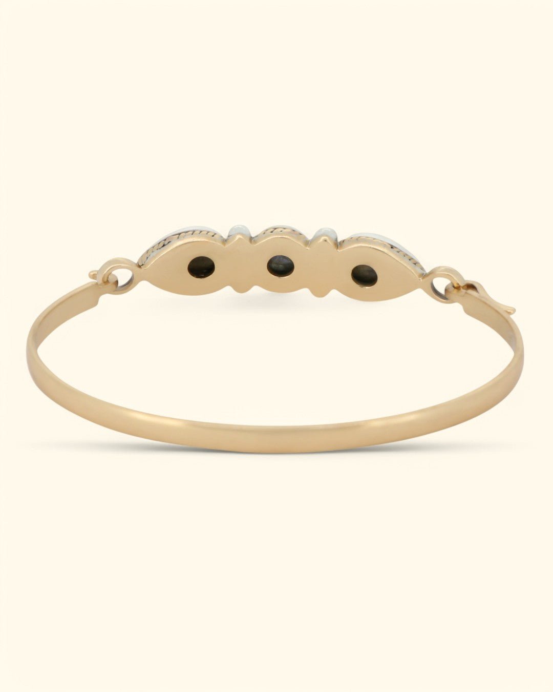 Trust Your Journey Labradorite Gemstone Cuff Bracelet in Bronze and Sterling Silver、mySite、topwebapps