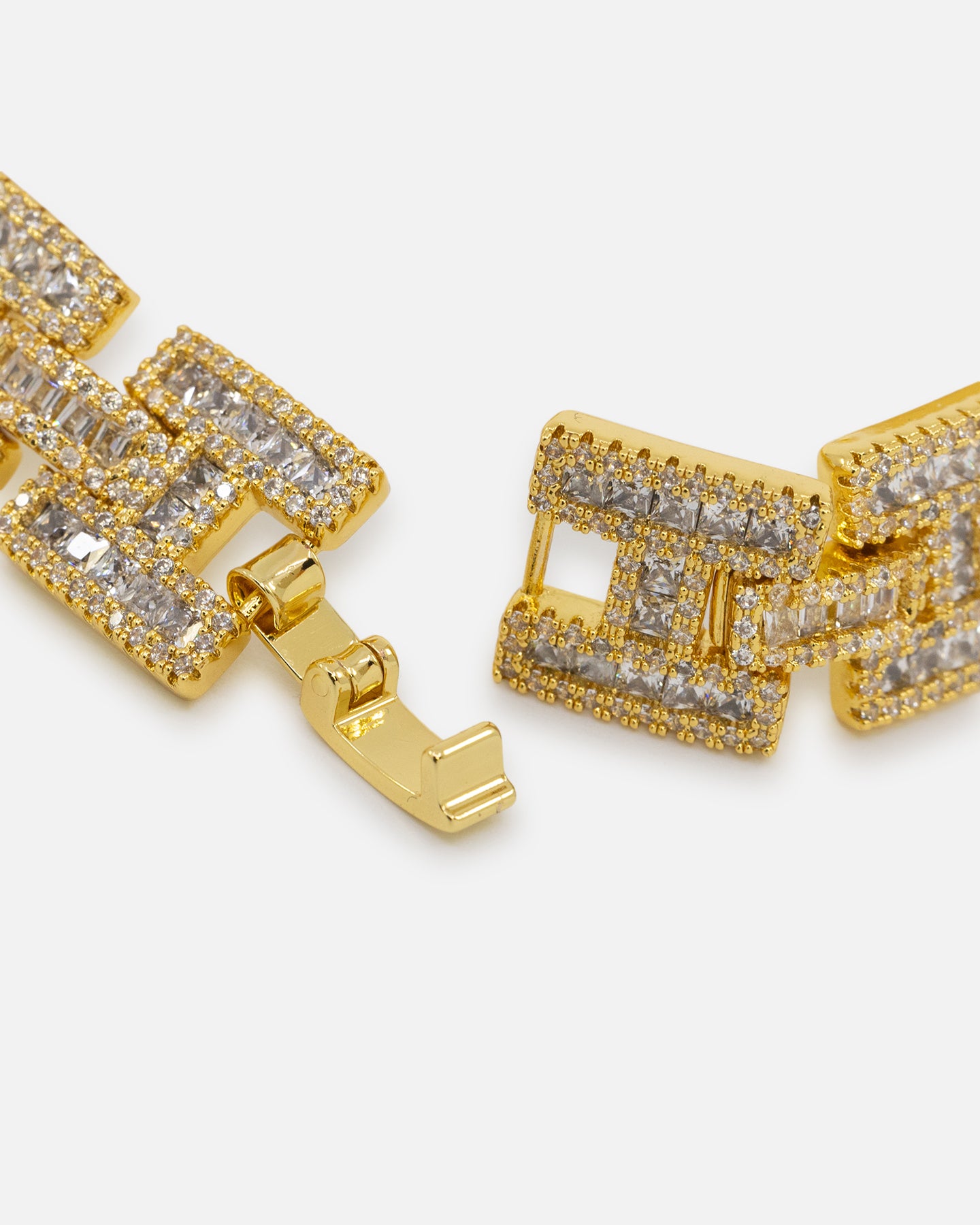 Saint Morta Baguette Interlink Bracelet Iced Gold、mySite、zt4zffjzw