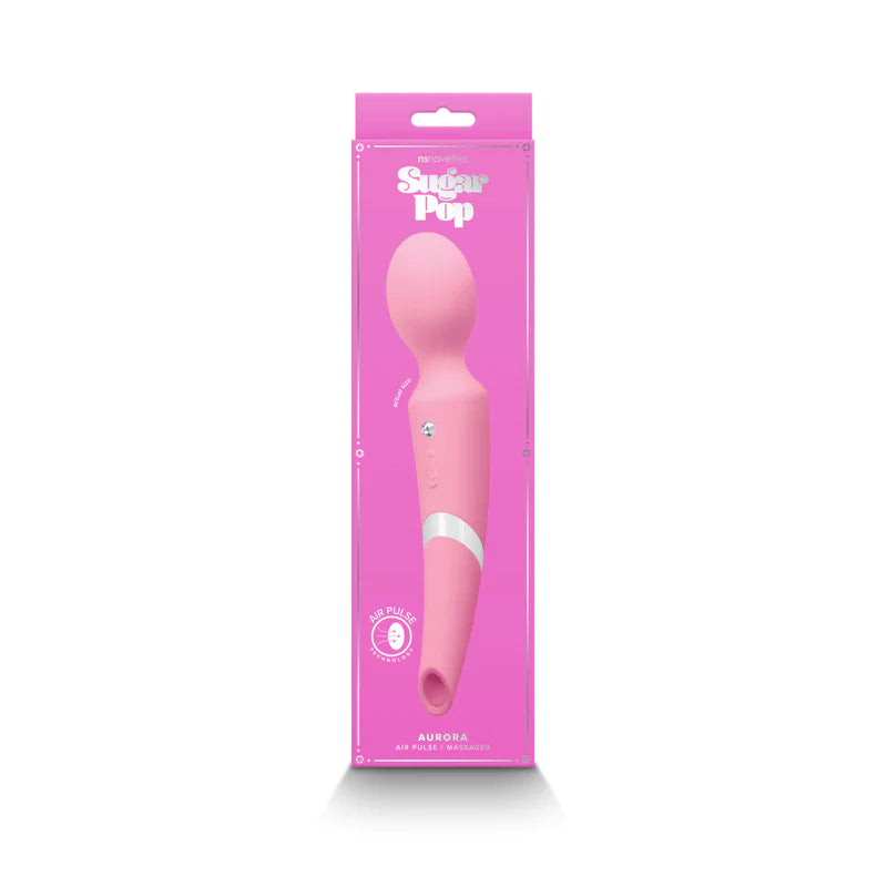 Aurora | Air Pulse Massager | 2 in 1 | Pink | Rechargeable | 10 Functions、mySite、bottomscart
