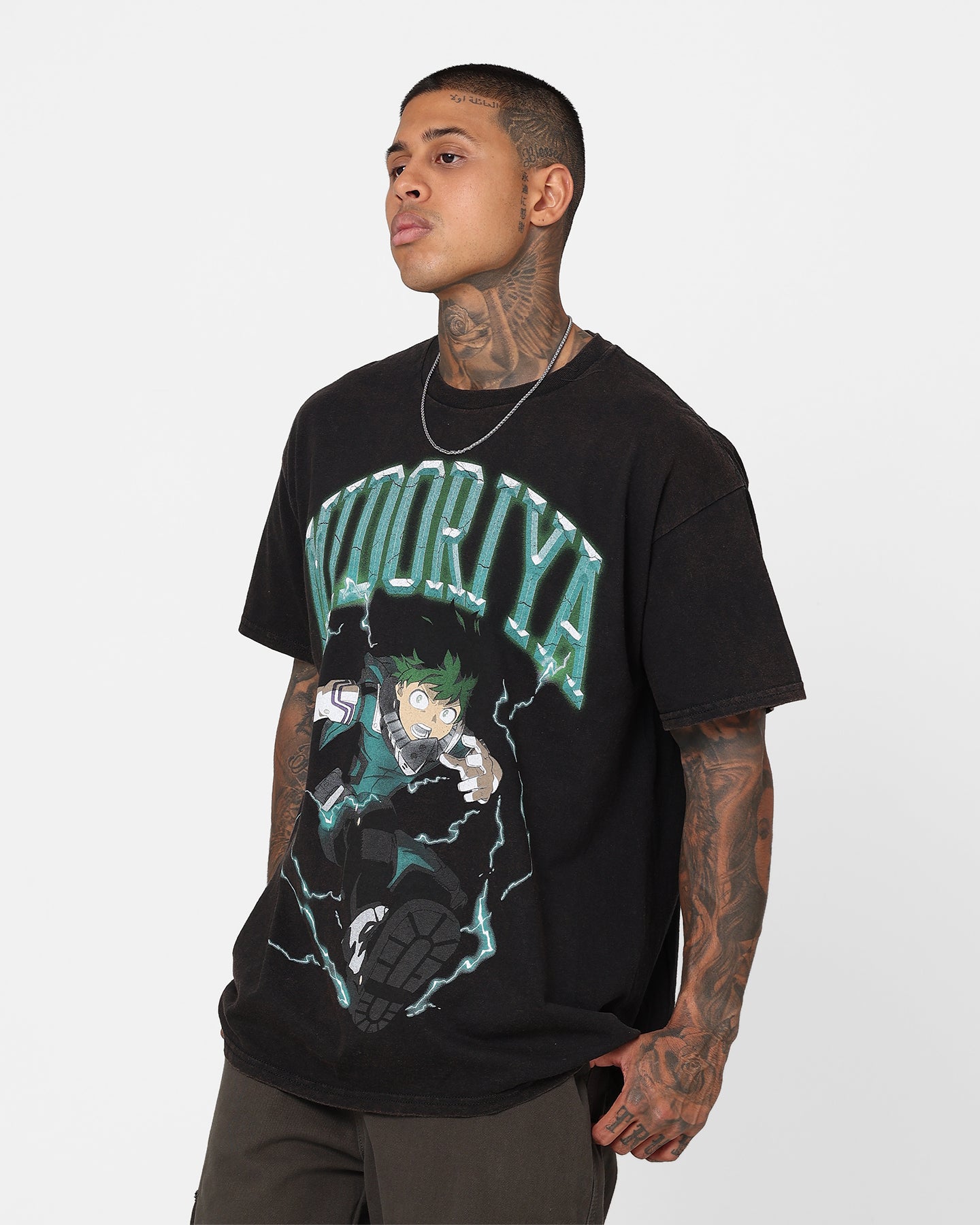 Goat Crew X My Hero Academia Midoriya Vintage T-Shirt Black Wash、mySite、zt4zffjzw