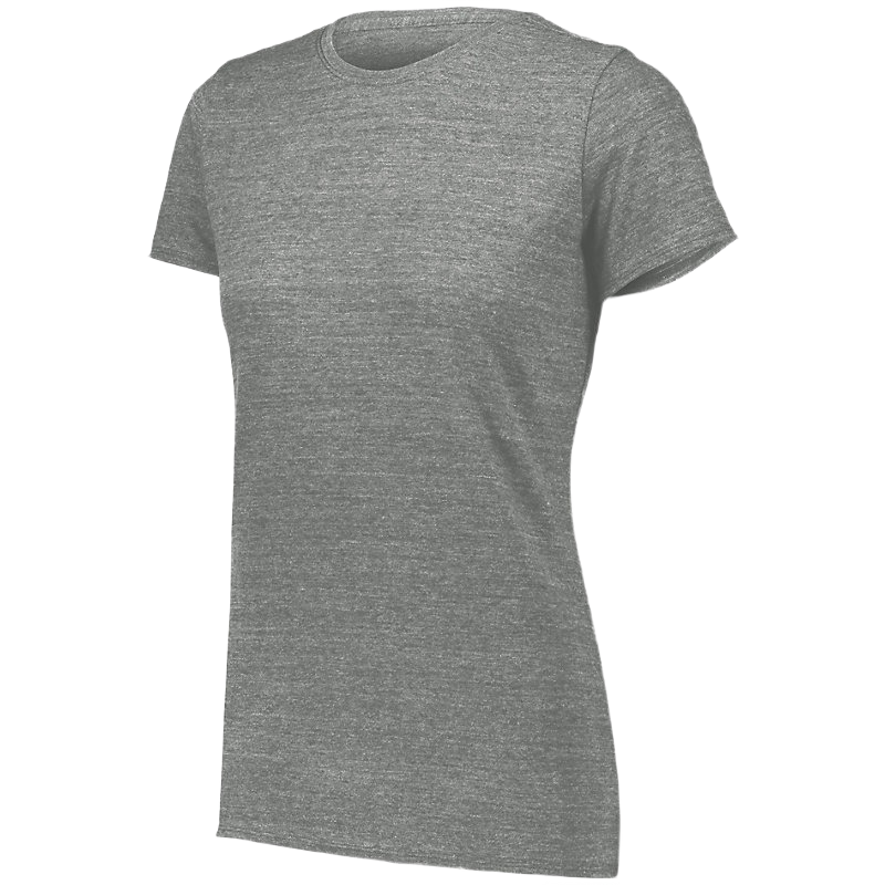 Augusta Women's Tri-Blend Tee - Grey Heather、mySite、noshort