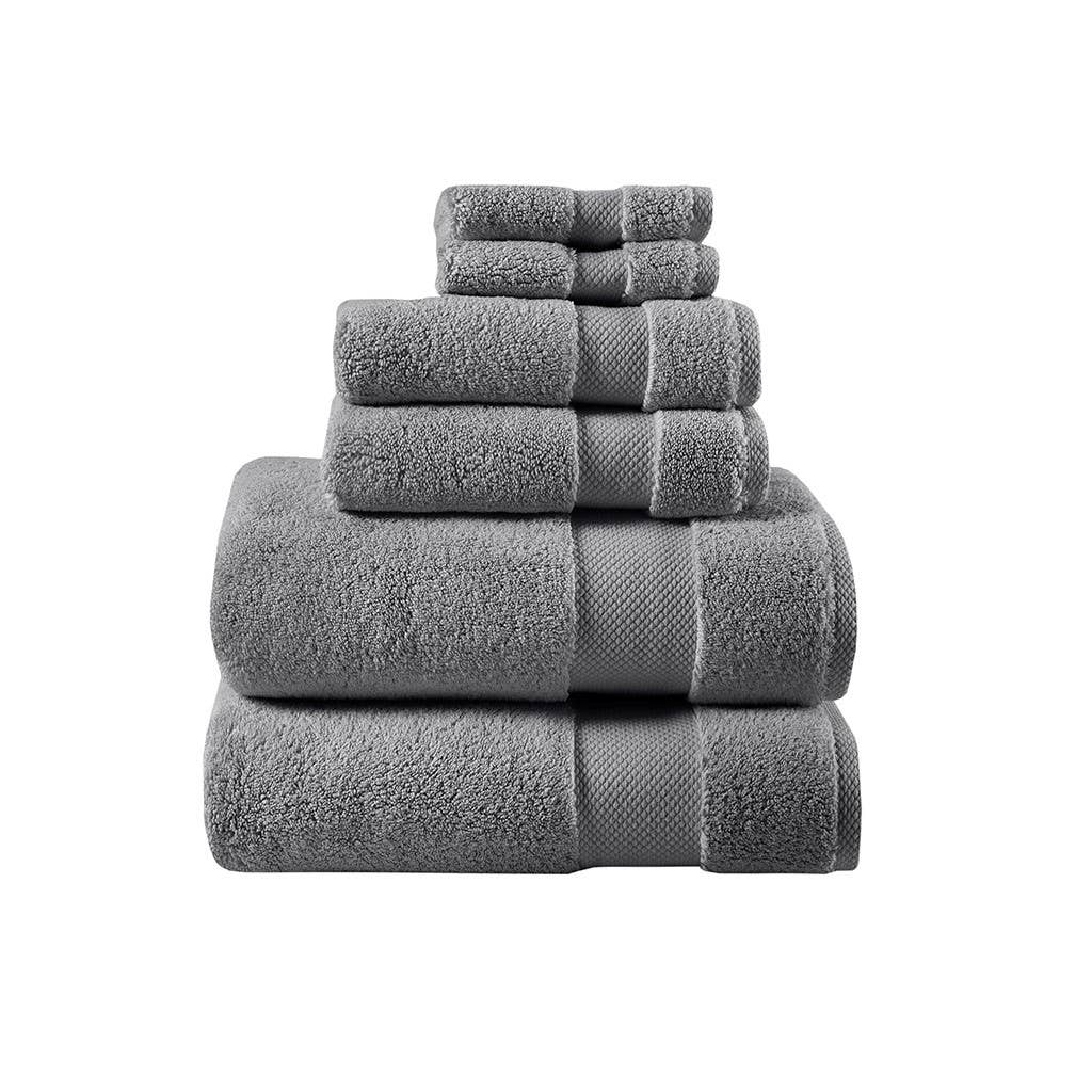 Premium 6-piece Bath Towel Set 1000gsm , Dark Grey、mySite、g9winljtr