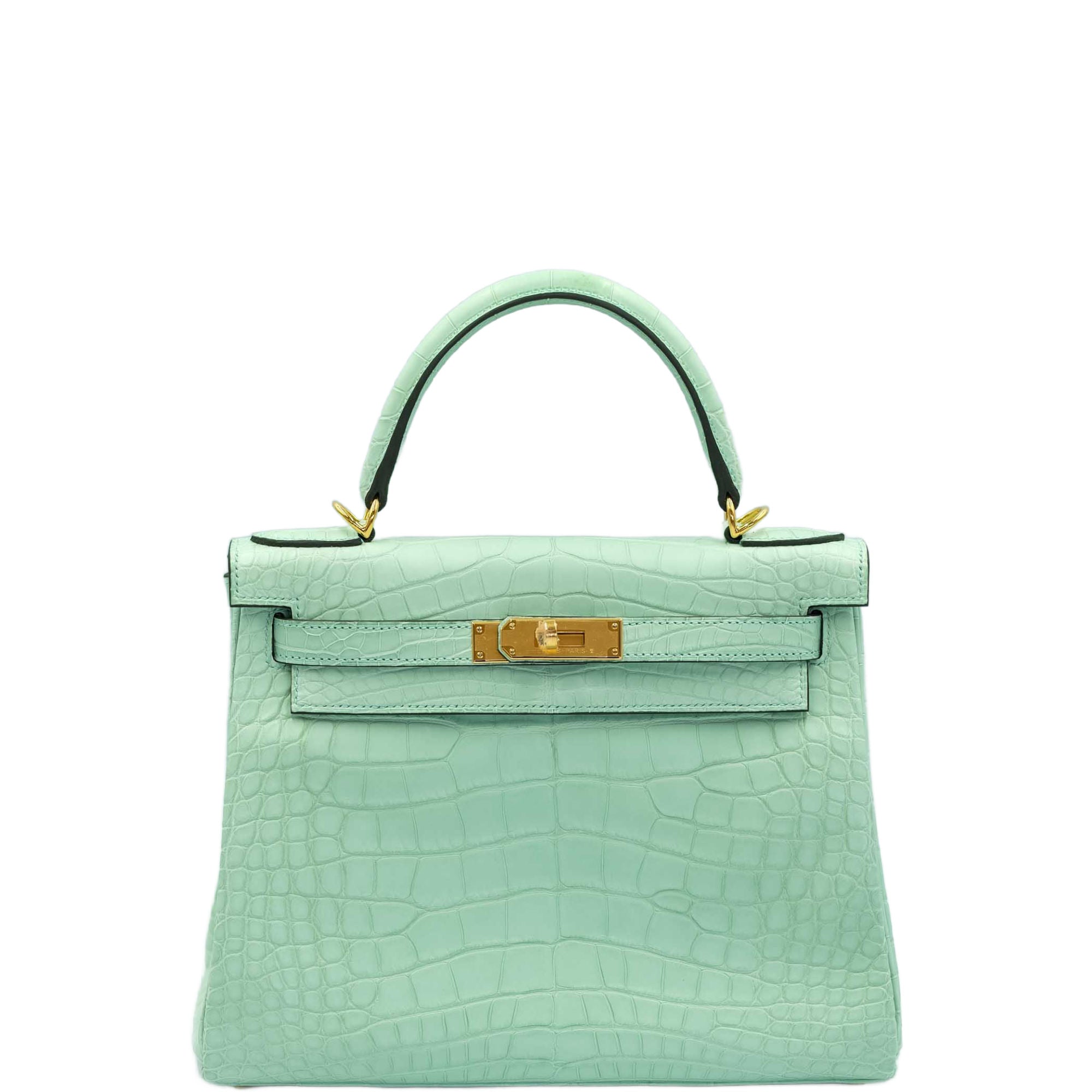 Hermès Kelly 28 Retourne Vert d'Eau Matte Alligator with Gold Hardware、mySite、garminoutage.com