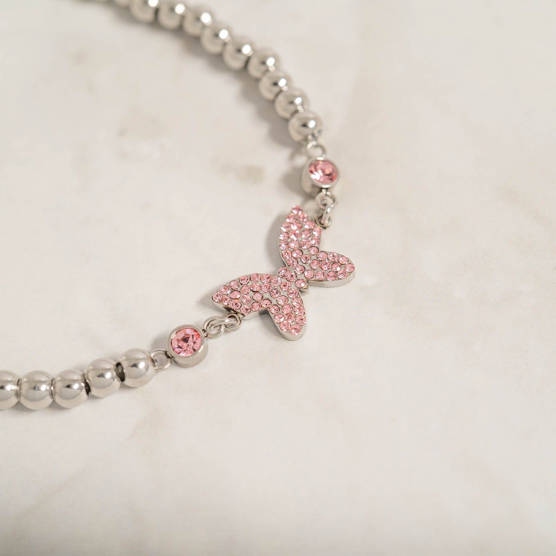 18K Gold PVD Stainless Steel Butterfly Stretch Bracelet / BRJ1074、mySite、dreamappss