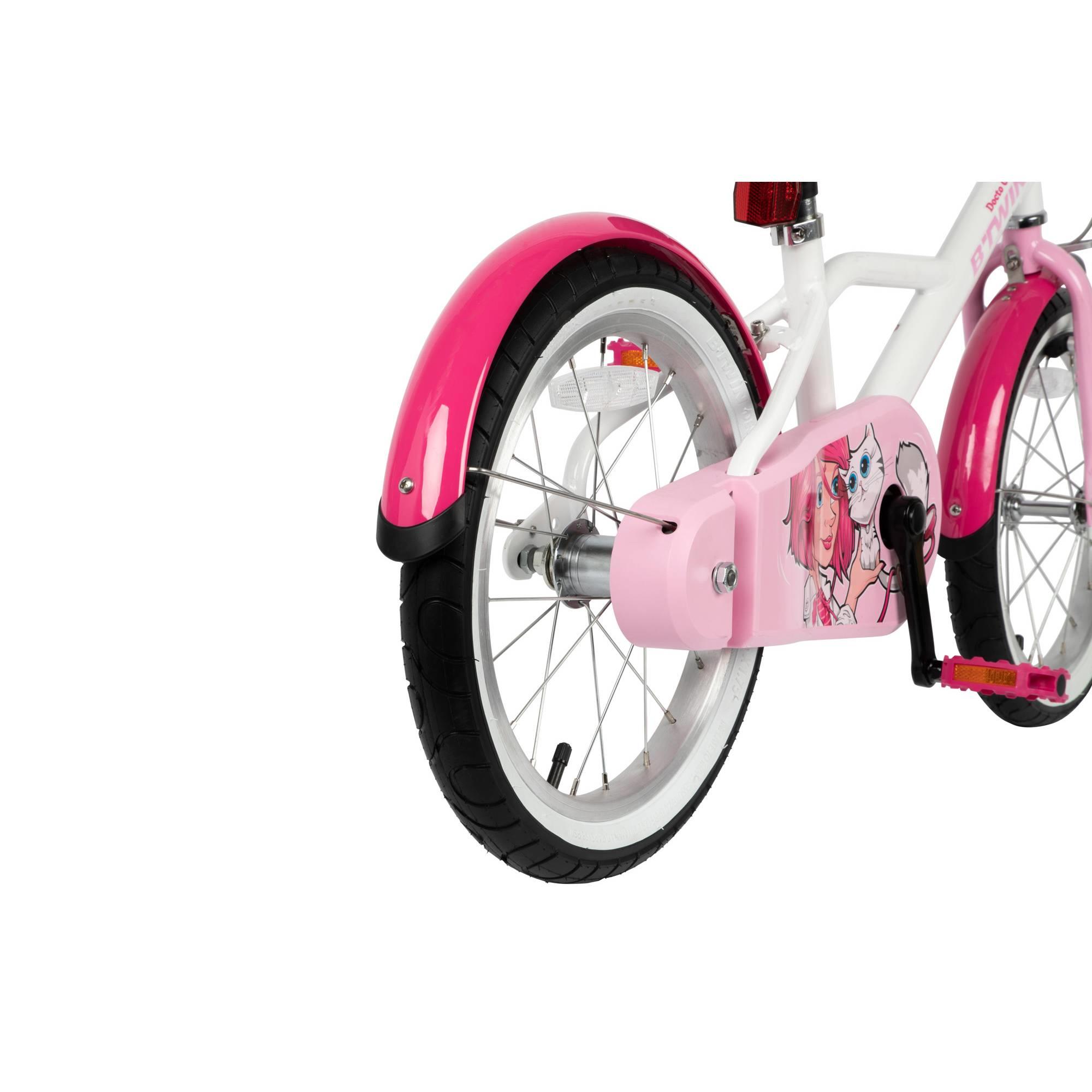 Btwin HYC500 Girls' Hybrid Bike 16 Kids' 3'7 to 4'0