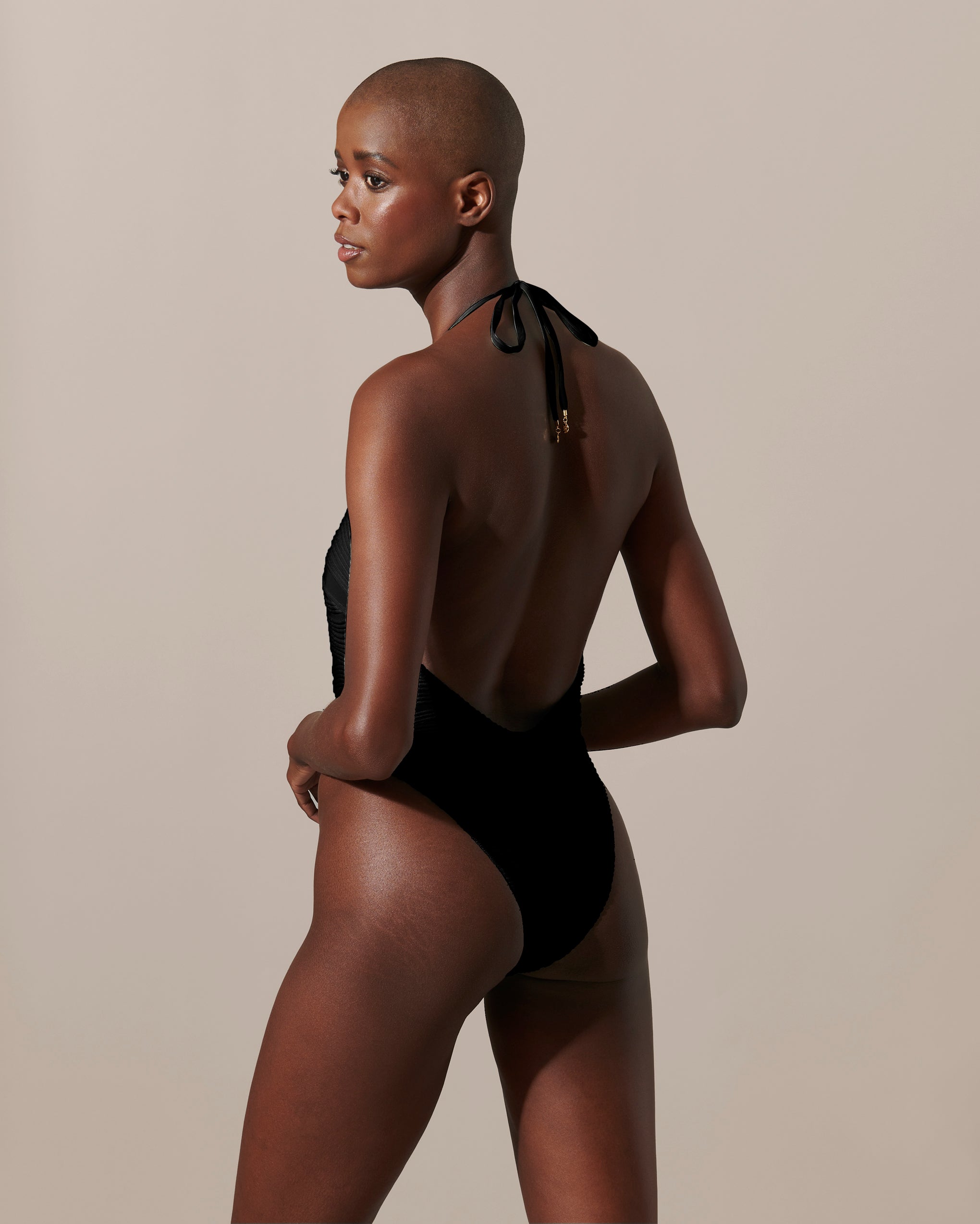 Orta Plunge Swimsuit Black、mySite、bengalsvssteelers