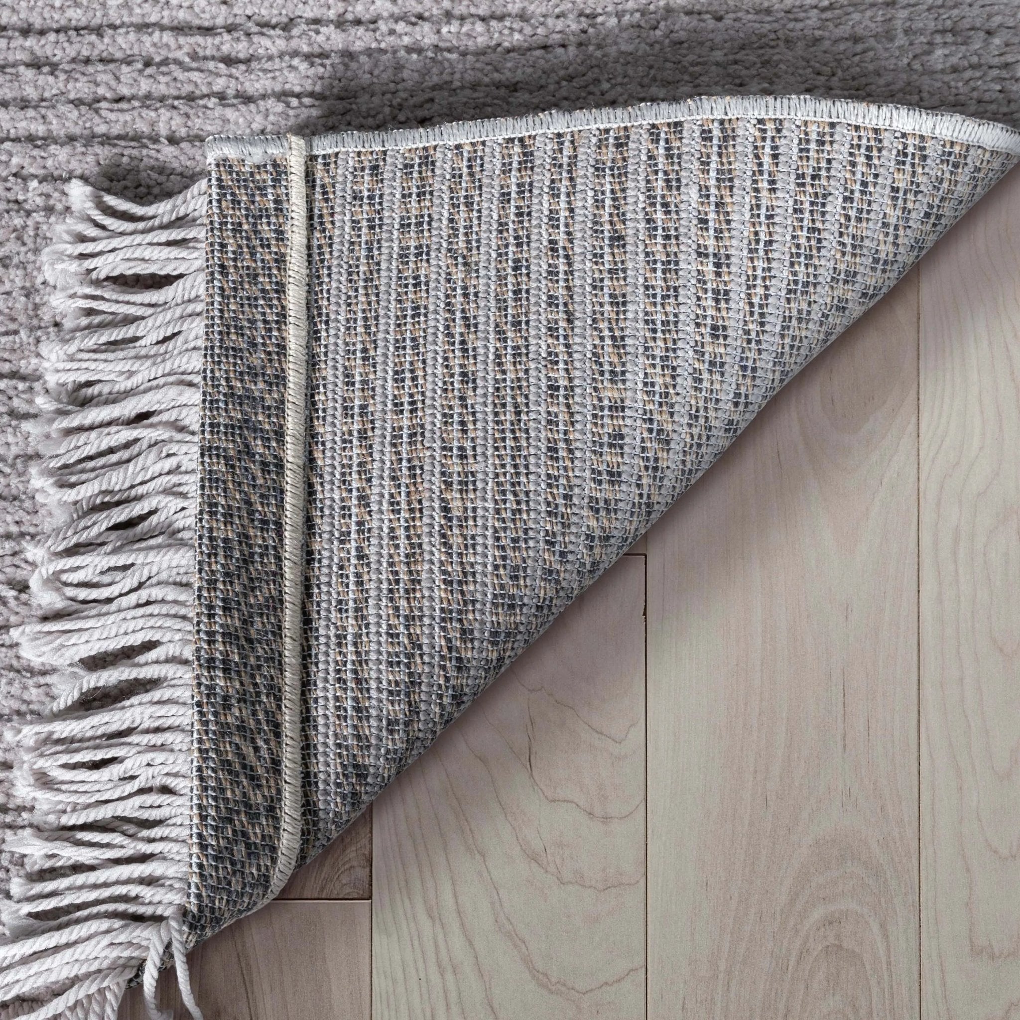 Carlow Solid & Striped Textured Taupe Ivory Ultra Soft High-Low Shag Rug、mySite、gigharbornorthrealestate