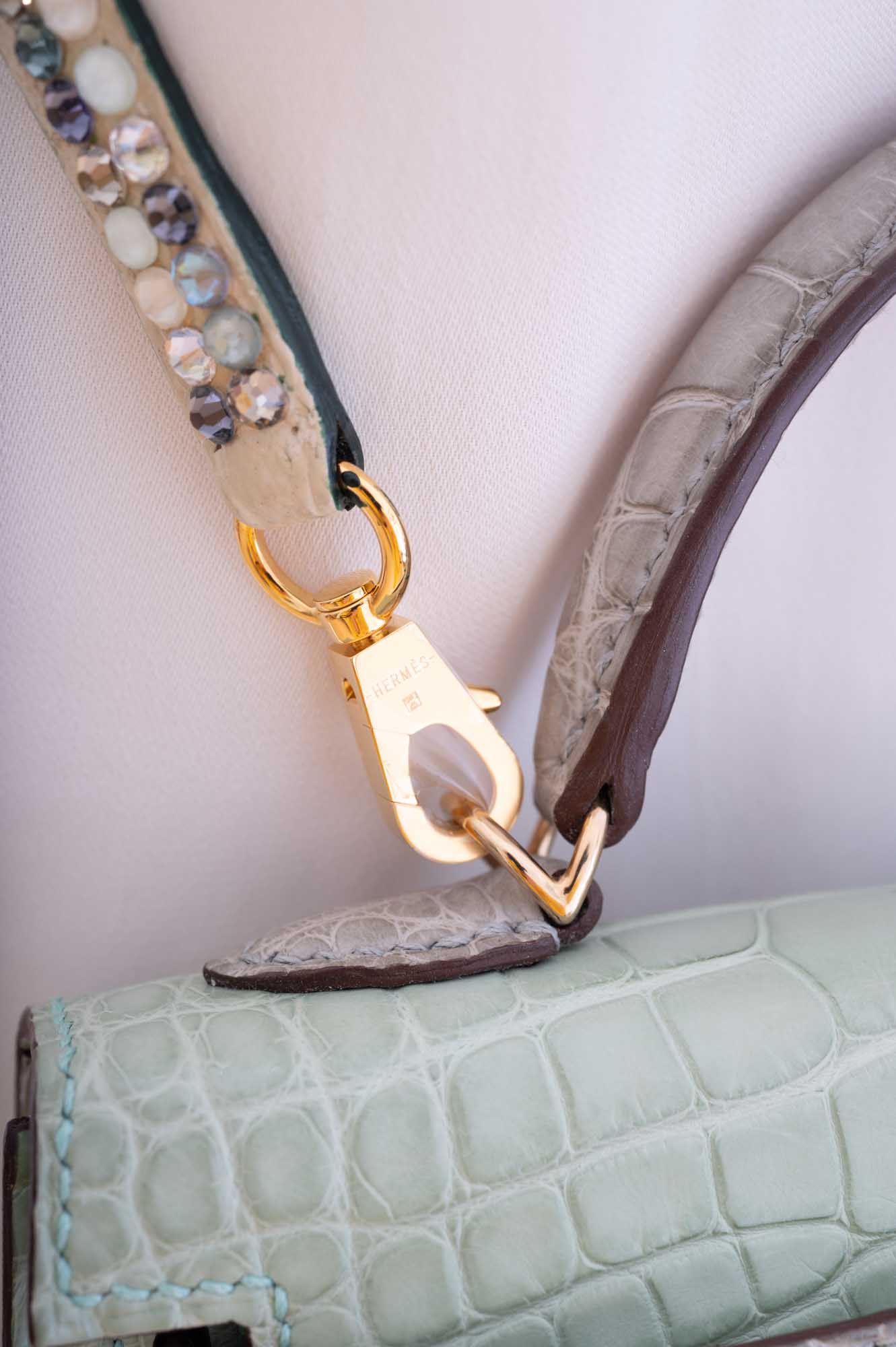 Hermès 85cm Cross Body Strap with Custom Swarovski、mySite、garminoutage.com