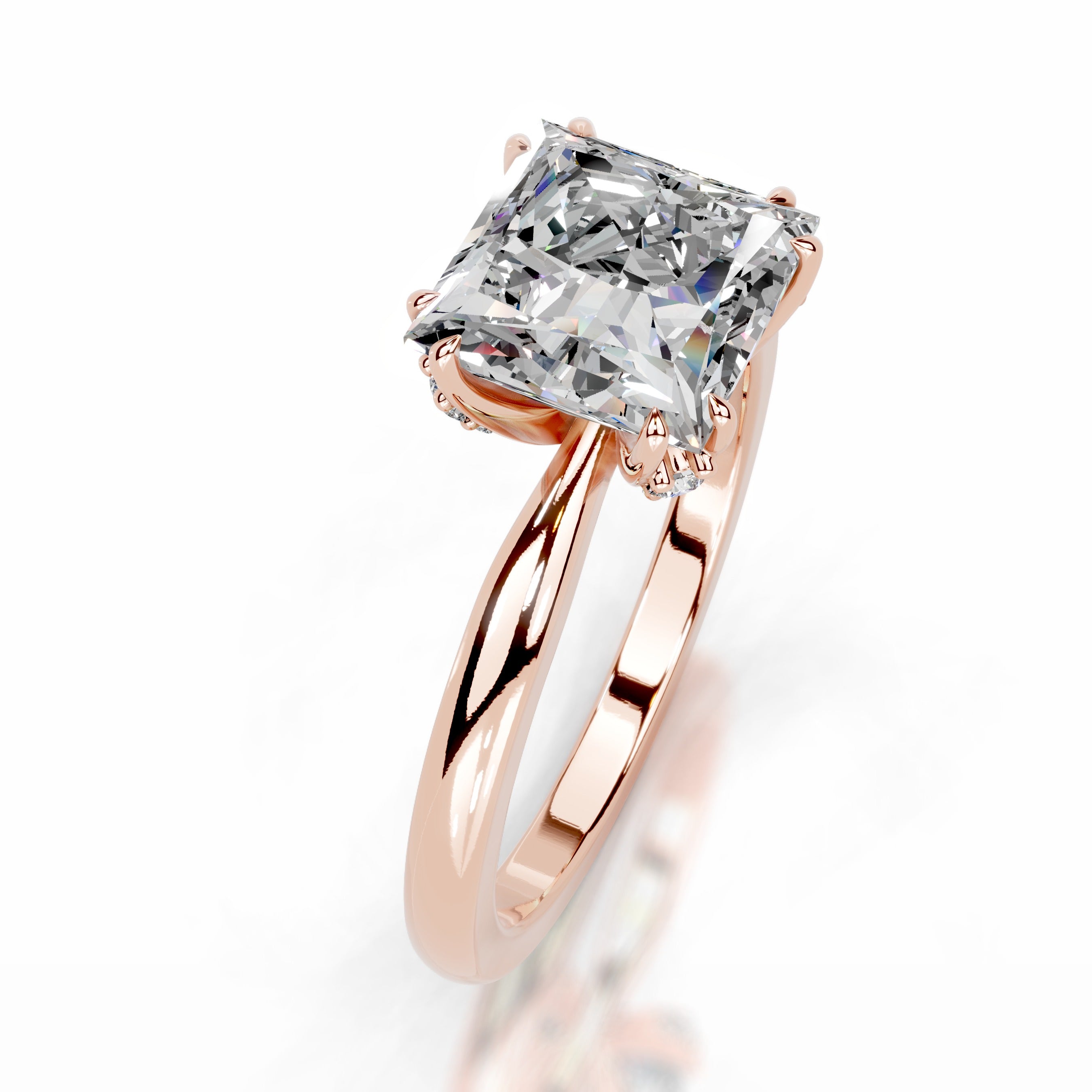 Collerina Moissanite & Diamond Ring - 14K Rose Gold、mySite、hinf8tx79