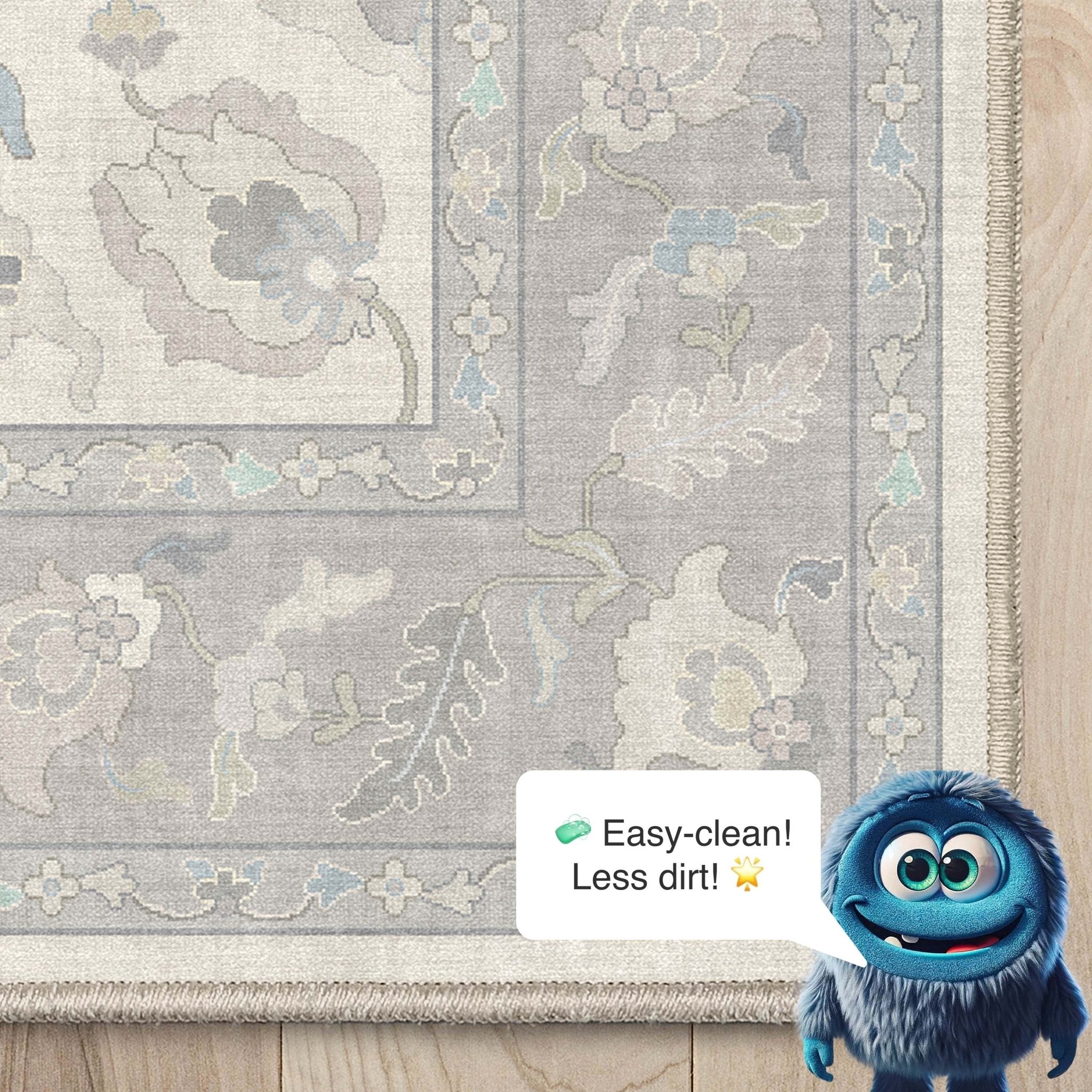 Konya Updated Traditional Oriental Pastel Rug for Living Room Bedroom Dining Room ,Easy Clean、mySite、gigharbornorthrealestate