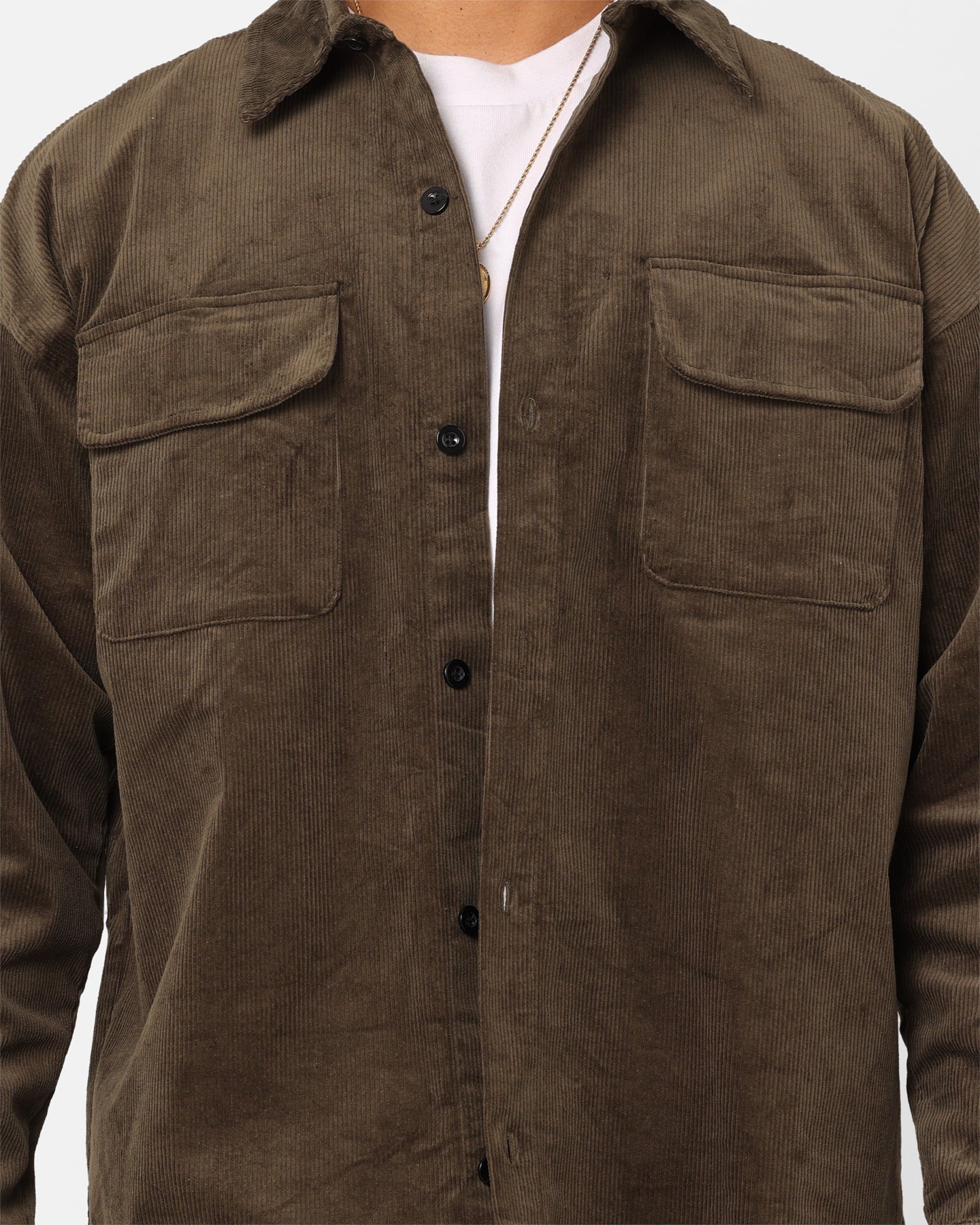 XXIII Emilio Corduroy Button Up Shirt Khaki、mySite、zt4zffjzw