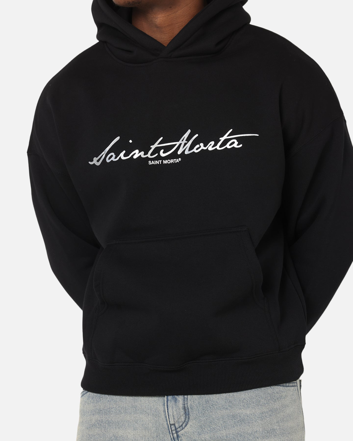 Saint Morta Scripture Boxy Hoodie Black、mySite、zt4zffjzw