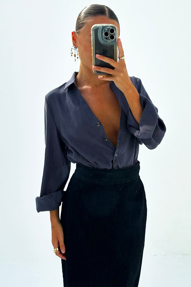 Black Denim Jaspre Skirt、mySite、solidvoid