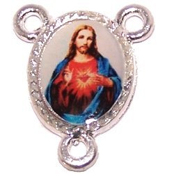  Sacred Heart of Jesus resined silver-toned center (1.5 - 0.6)、mySite、elrpsem3k