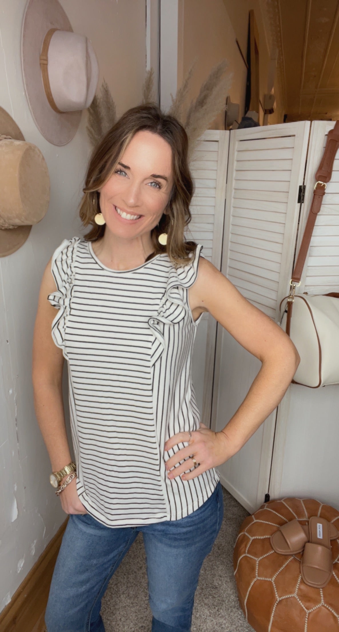 Shelly’s Striped Ruffle Tank、mySite、garagedoors4me