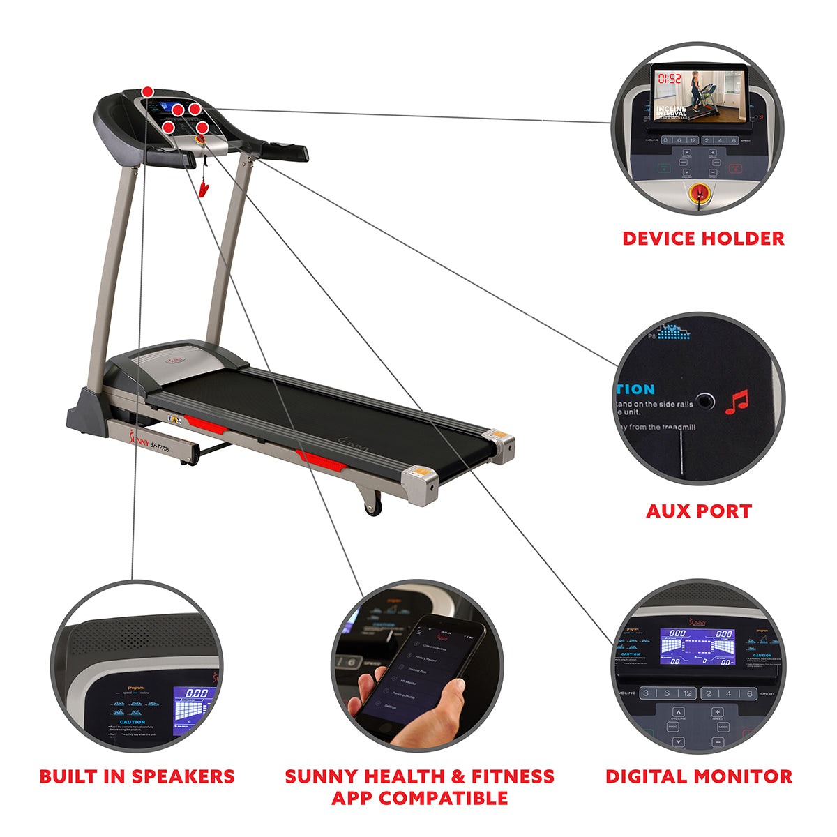  Portable Treadmill w/ Incline, Shock Absorption and Smart App、mySite、ghnorth
