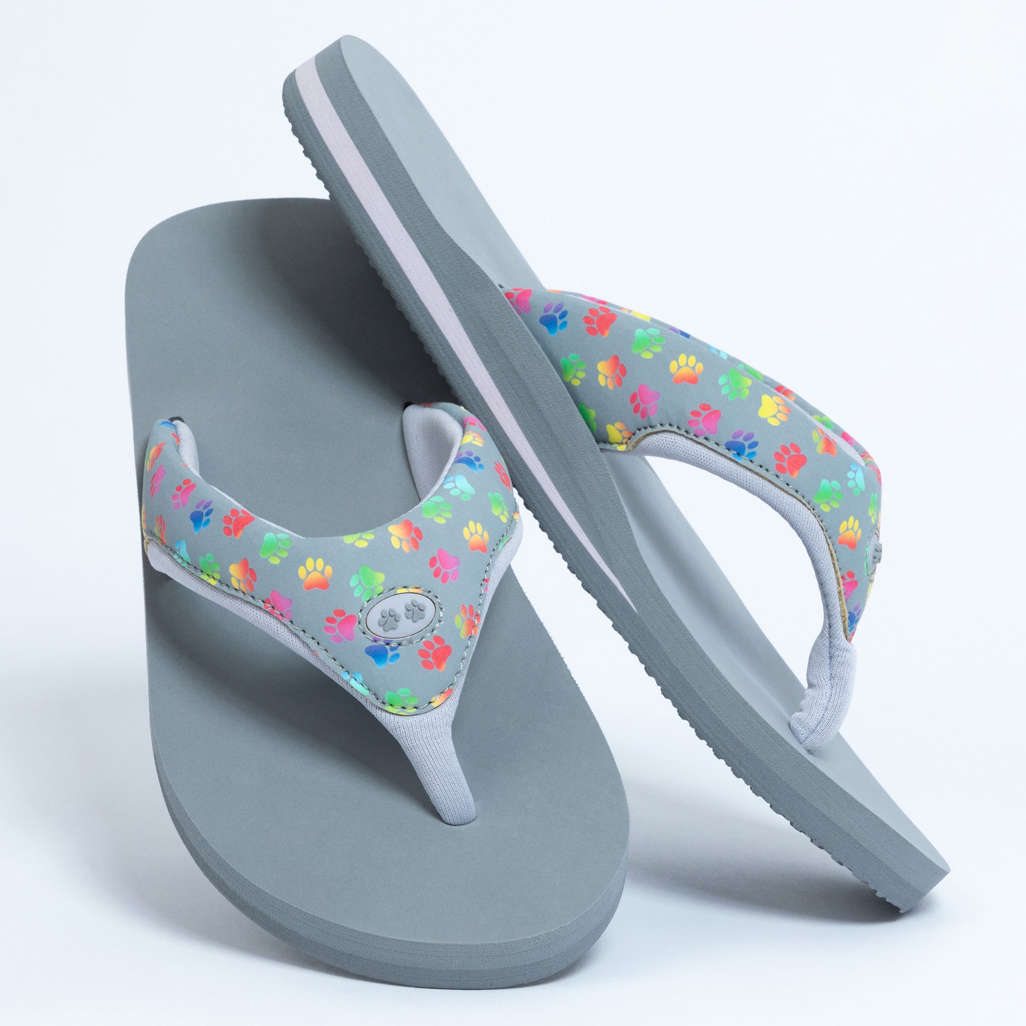 Cushy Comfort Paw Print Flip Flops、mySite、camillekostekn