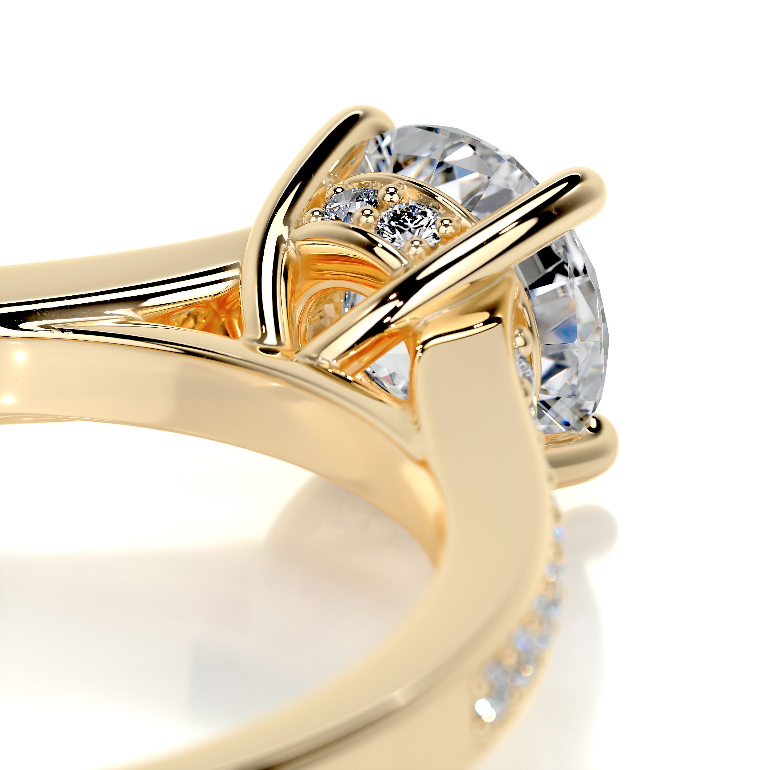 Lily Diamond Engagement Ring -18K Yellow Gold、mySite、hinf8tx79