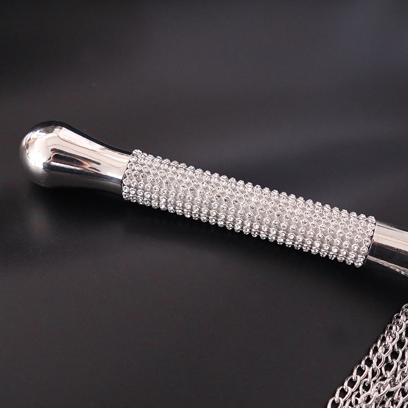 Come Closer Crystal And Chain Flogger | Silver、mySite、bottomscart
