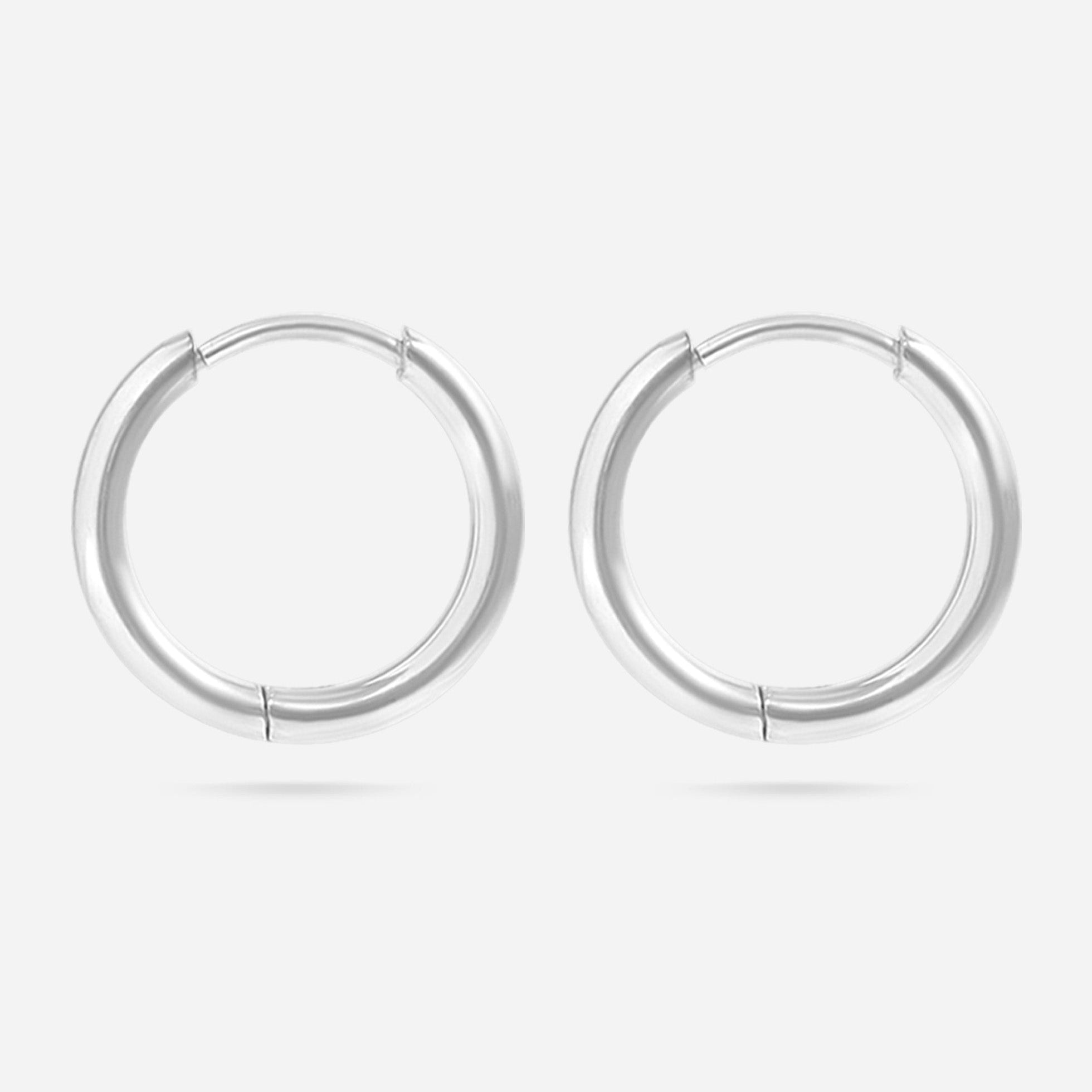 18K Gold PVD Stainless Steel Classic Hoop Huggie Earrings / ERJ0021、mySite、dreamappss