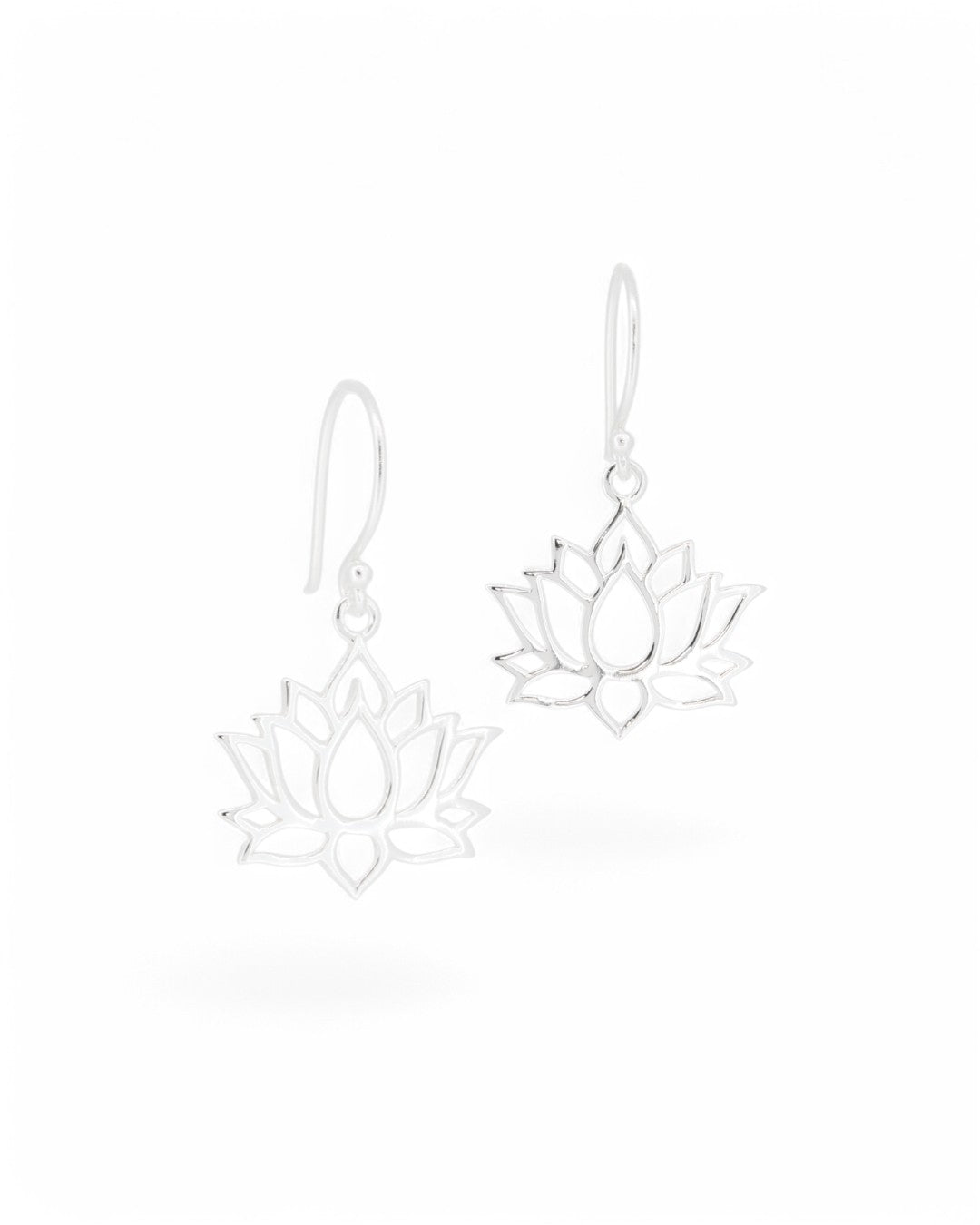 Minimalist Sterling Lotus Drop Earrings、mySite、topwebapps