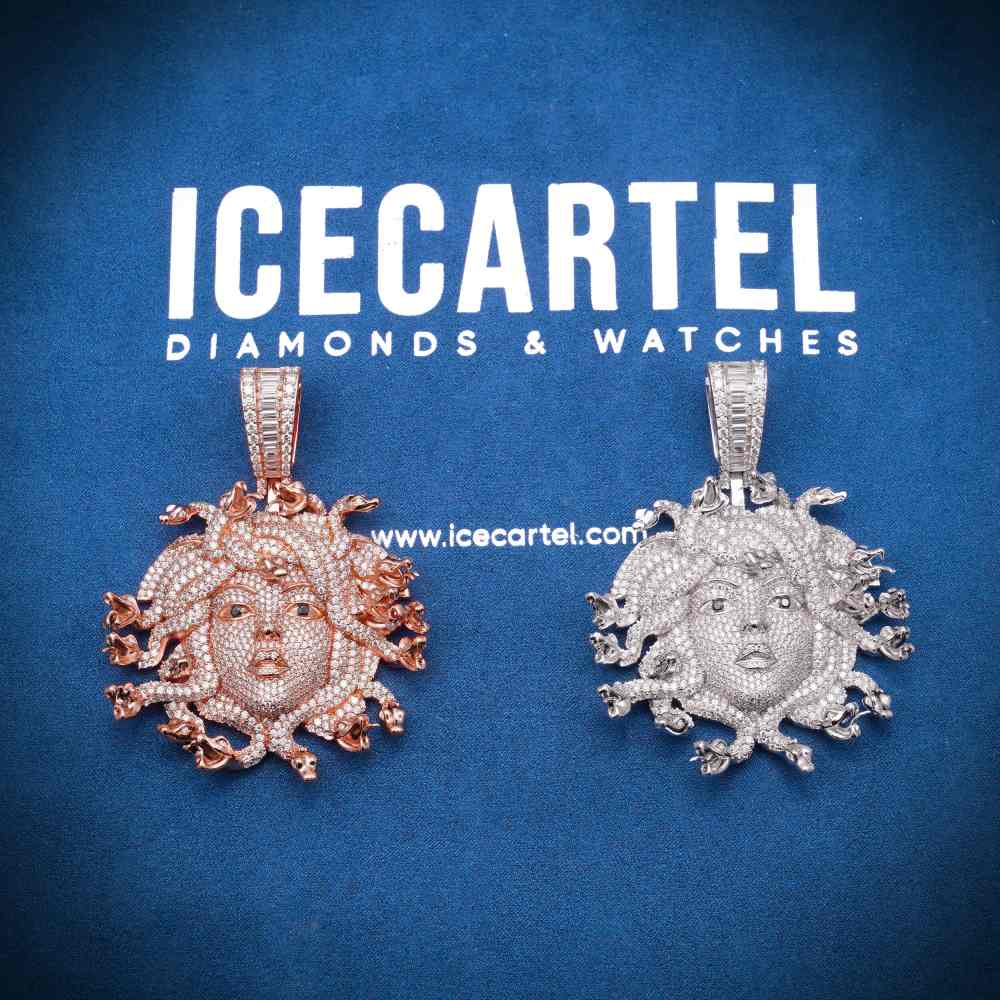 Moissanite Medusa Head Pendant 14K Gold、mySite、hinf8tx79