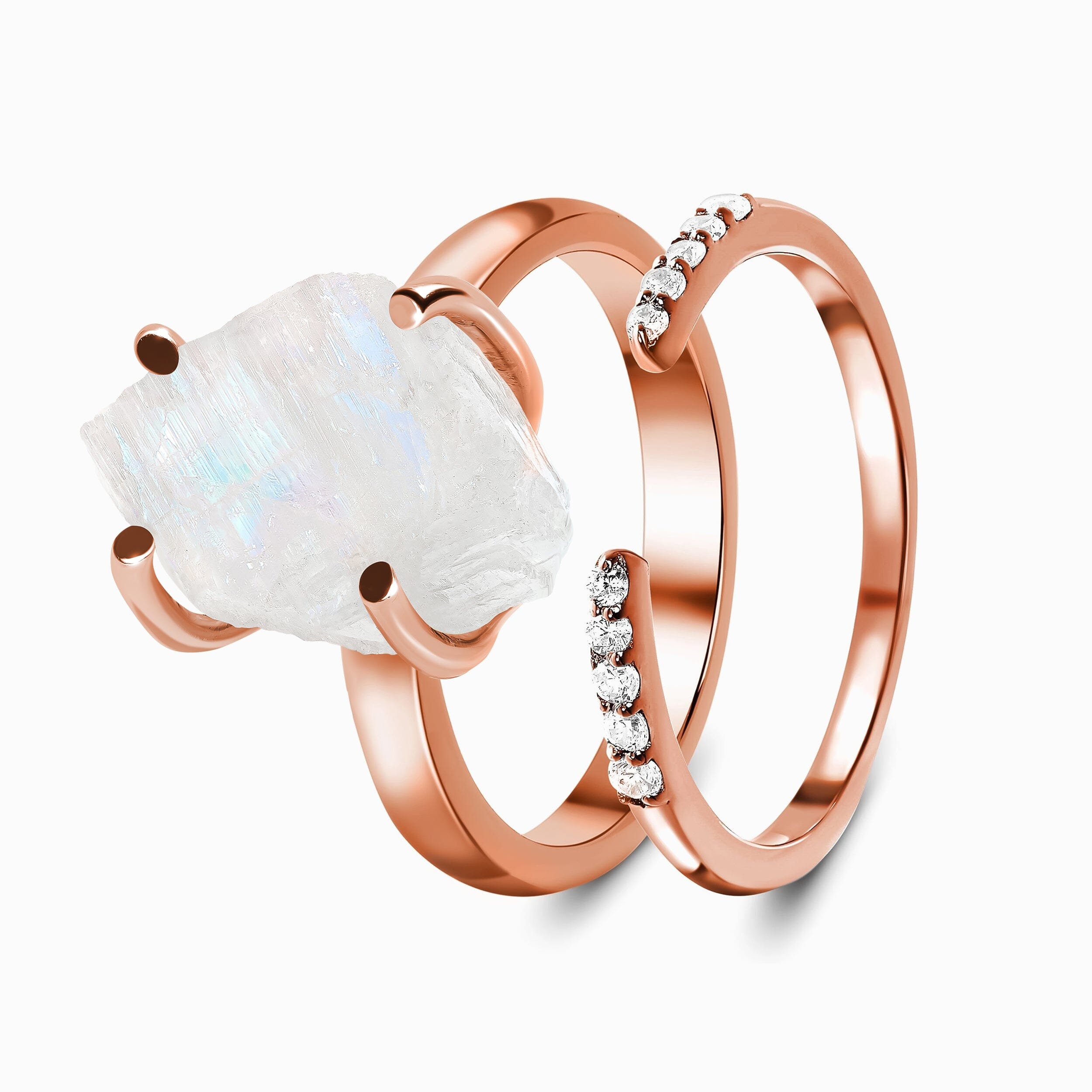 Raw Moonstone Ring & Twinkling Band、mySite、hinf8tx79