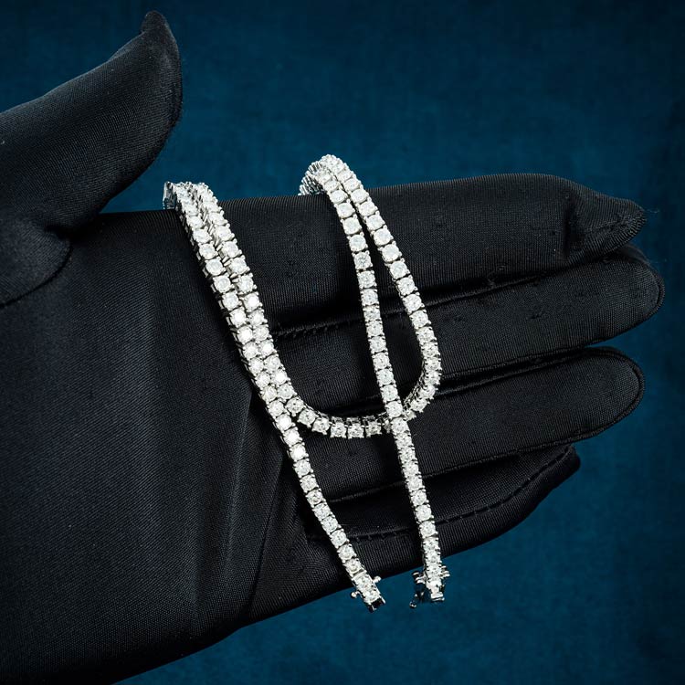 3MM Moissanite Tennis Chain 14K Gold、mySite、hinf8tx79