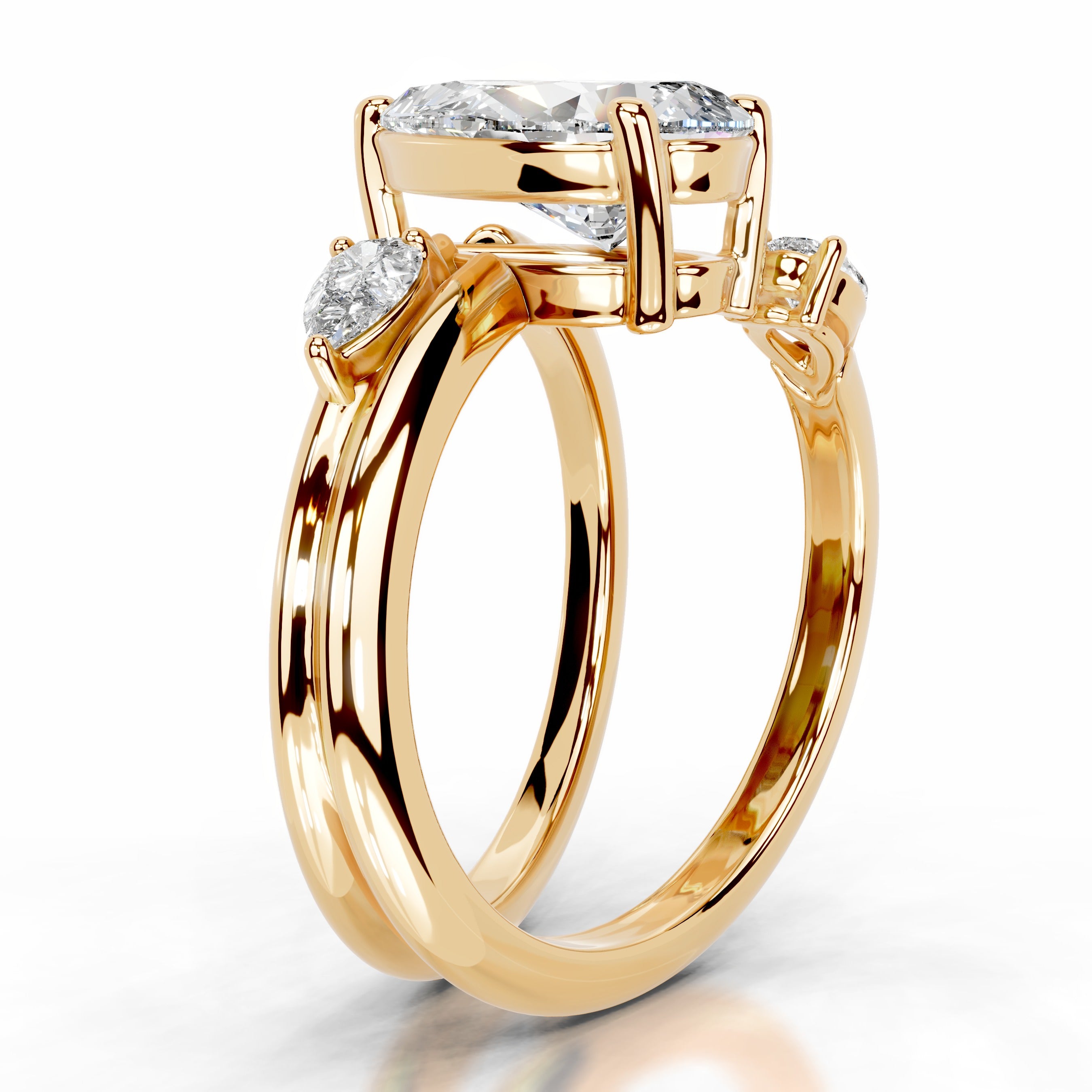 Eternal Bloom Ring Lab Grown Diamond Ring - 18K Yellow Gold、mySite、hinf8tx79