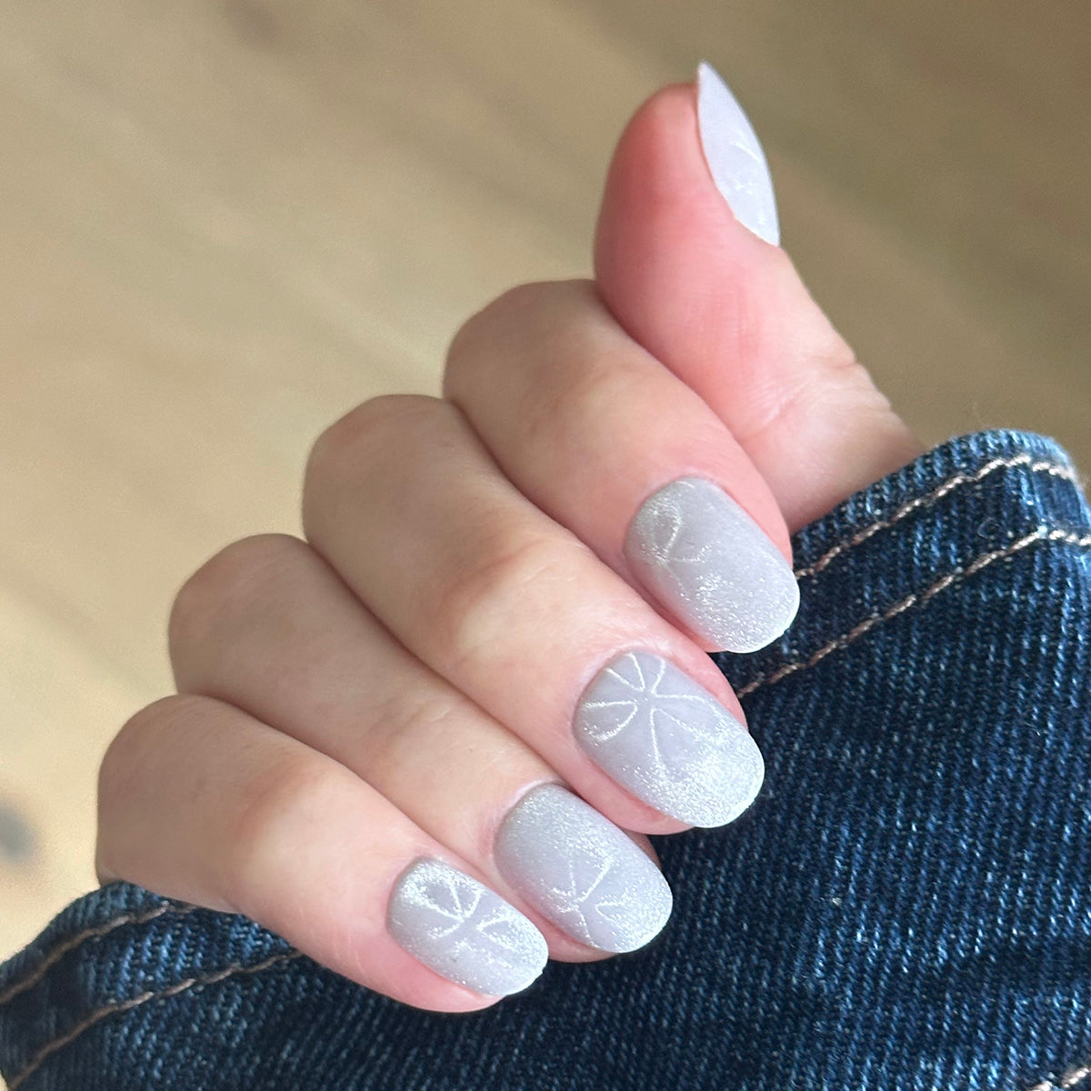 Lavender Blooms Velvet - Press-On | Extra Short | Round、mySite、solidvoid