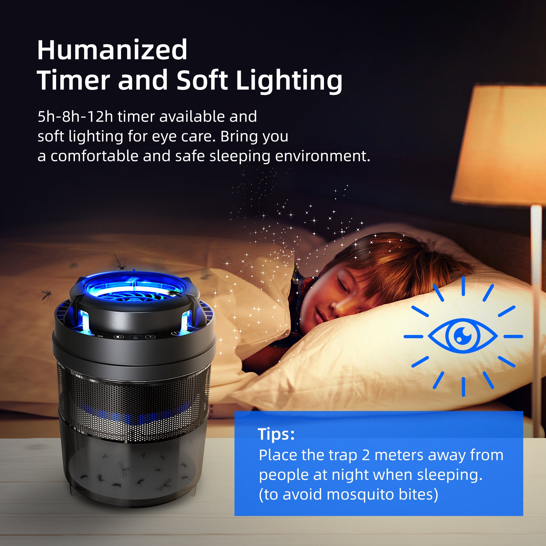 KLOUDIC Bug Zapper, Insect Trap indoor ,Electric Mosquito Killer, USB Powered Non-Toxic Pest Control for Home ,Capming、mySite、fannypackpong