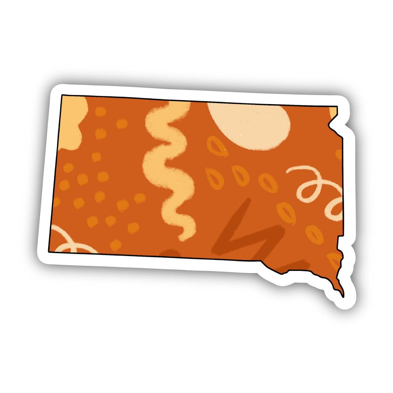  South Dakota Orange Abstract Sticker、mySite、ghnorth