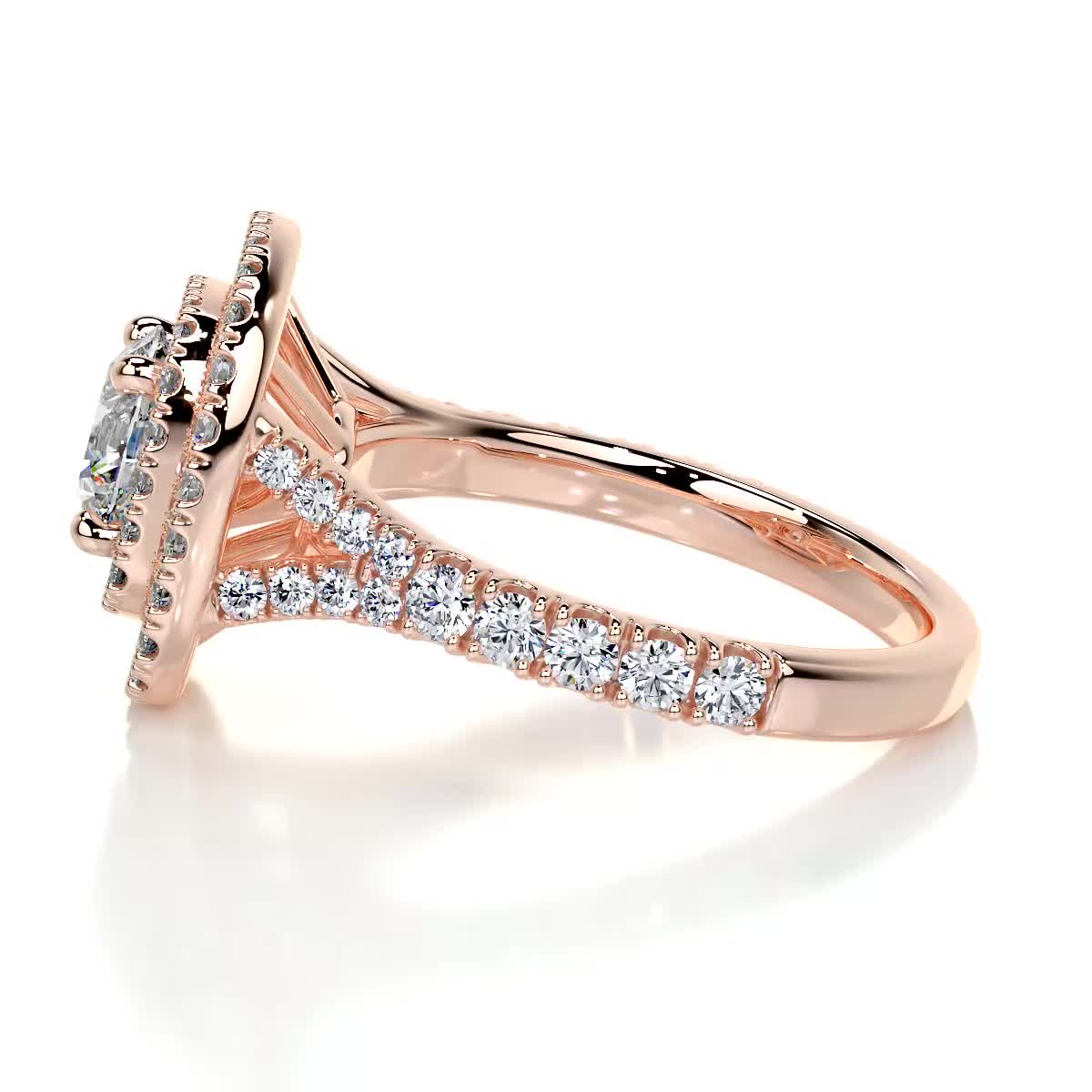 Natalie Lab Grown Diamond Ring -14K Rose Gold、mySite、hinf8tx79