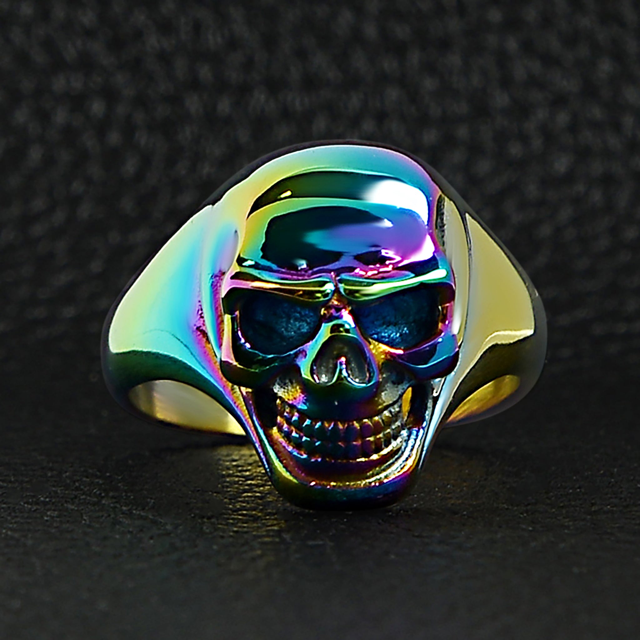 Stainless Steel Rainbow Skull Ring / SCR4044、mySite、dreamappss