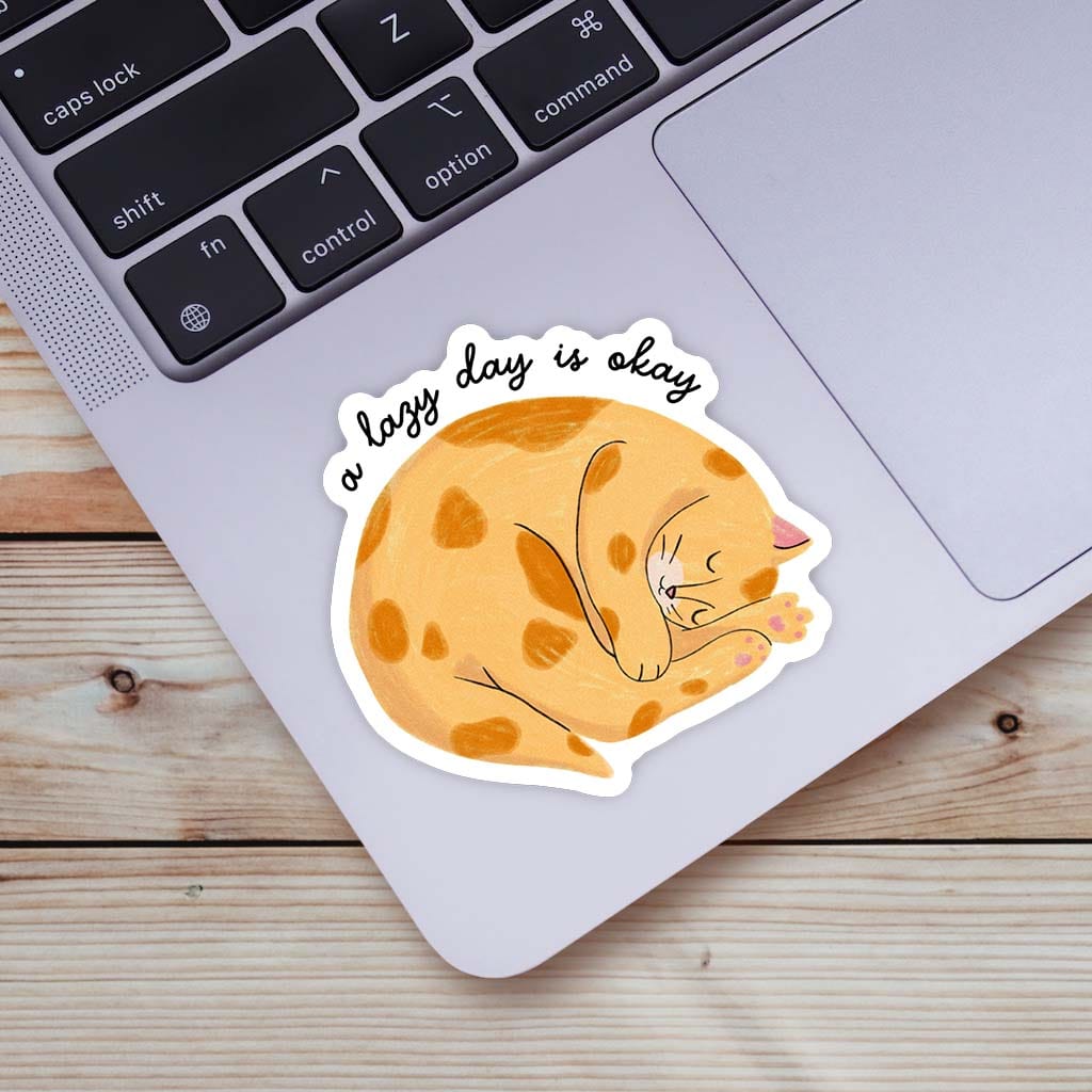  A Lazy Day Is Okay Cat Sticker、mySite、elrpsem3k