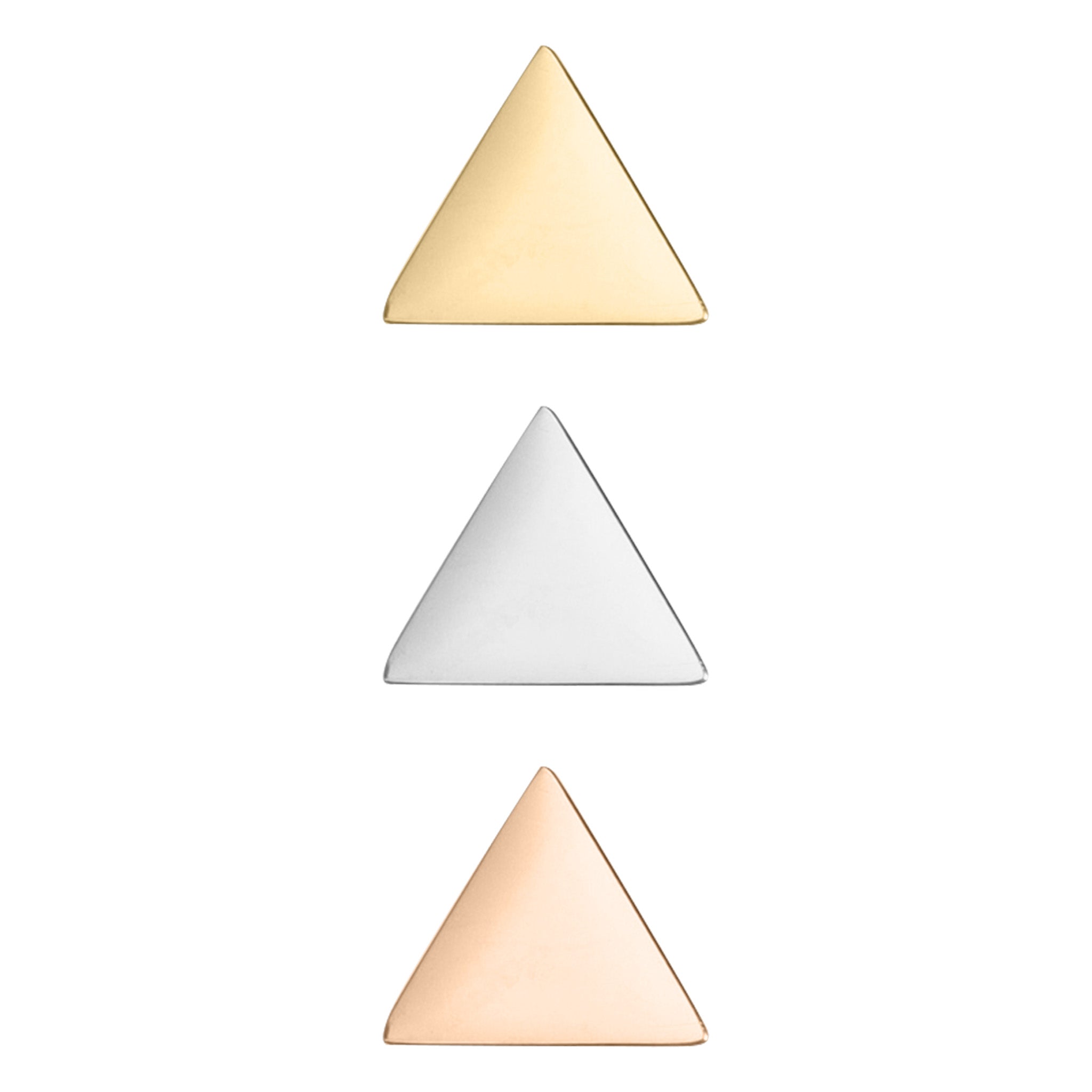 18K Gold PVD Stainless Steel Mini Triangle Bead Pendant / SBB0347、mySite、dreamappss