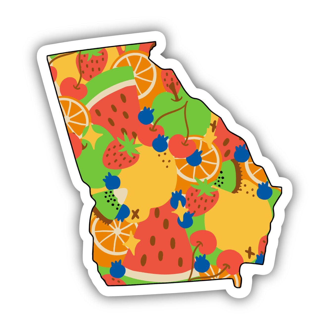  Georgia Fruit Pattern Sticker、mySite、elrpsem3k