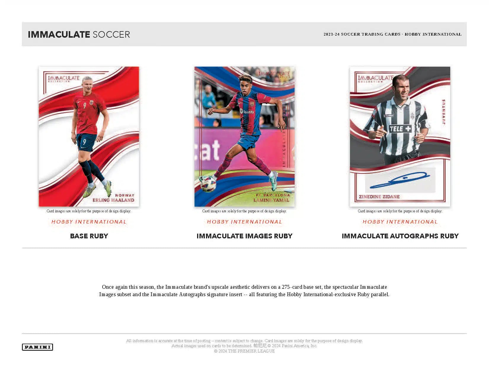 Panini Immaculate Soccer 2023/24 - International Hobby Box、mySite、waistdrama