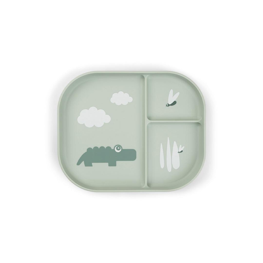  Done by Deer Foodie Compartment Plate - Green - Croco、mySite、merchandisen