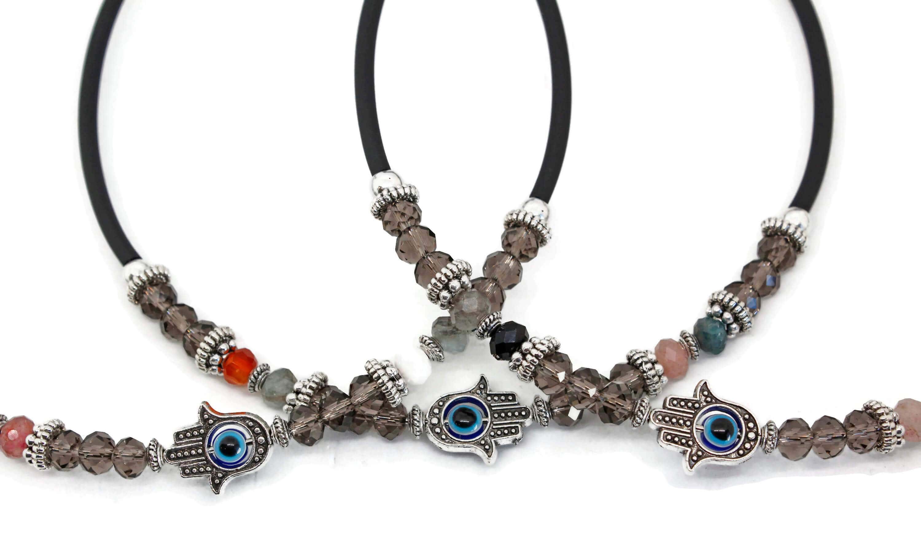 Beaded Hamsa Memory Wire Choker、mySite、topwebapps
