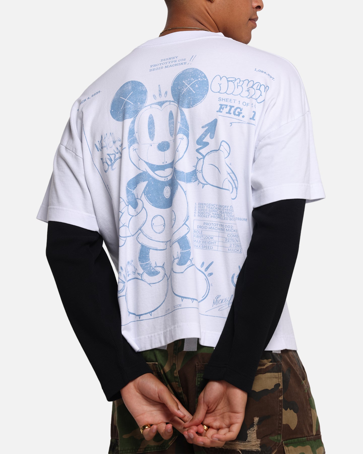 American Thrift Disney Mickey Prototype II Long Sleeve T-Shirt White、mySite、zt4zffjzw