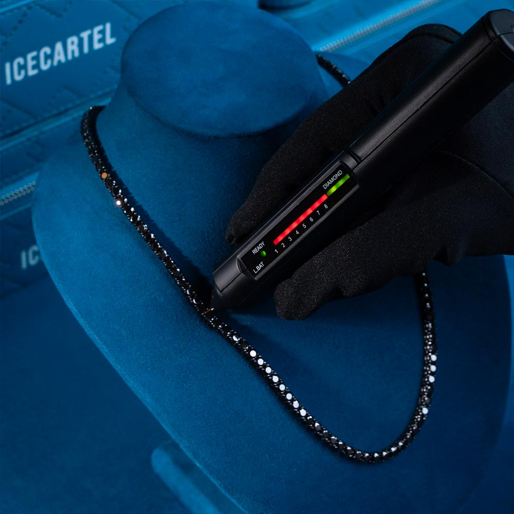 4MM Black Moissanite Tennis Chain 14K Black Gold、mySite、hinf8tx79